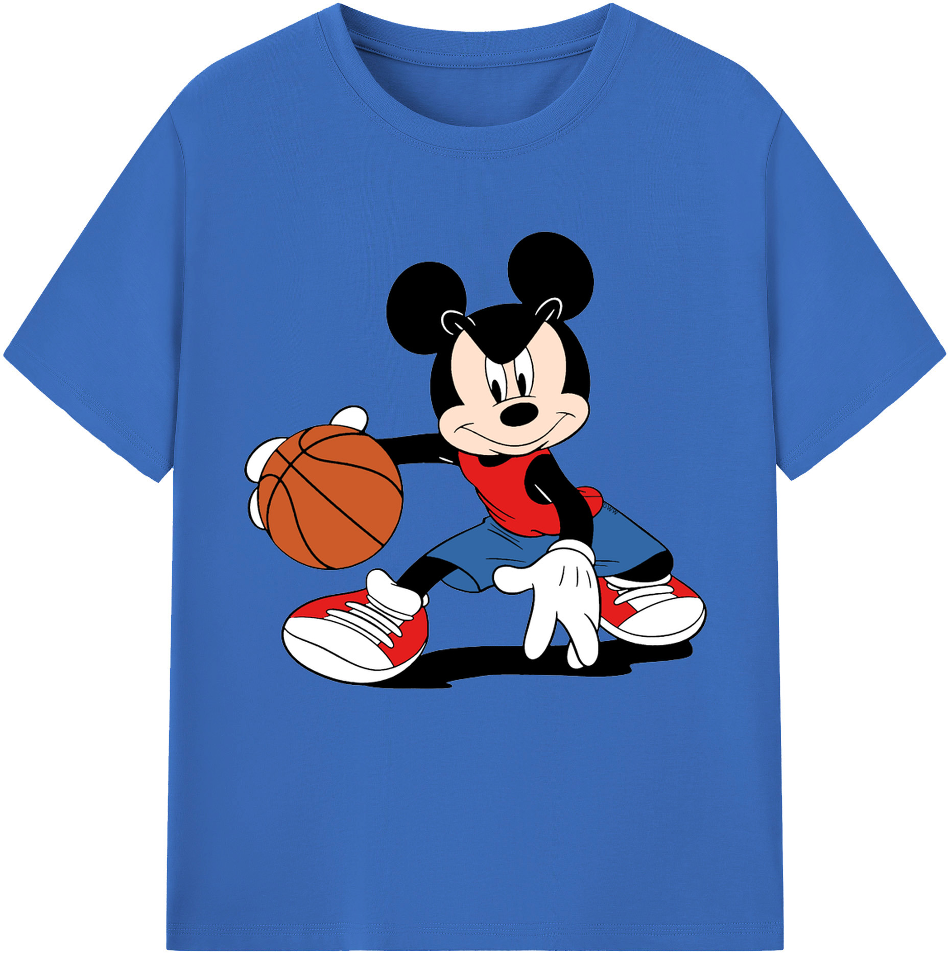 （画像用） ミッキーマウス Mickey Mouse 綿100％半袖Tシャツ（フロントプリント）