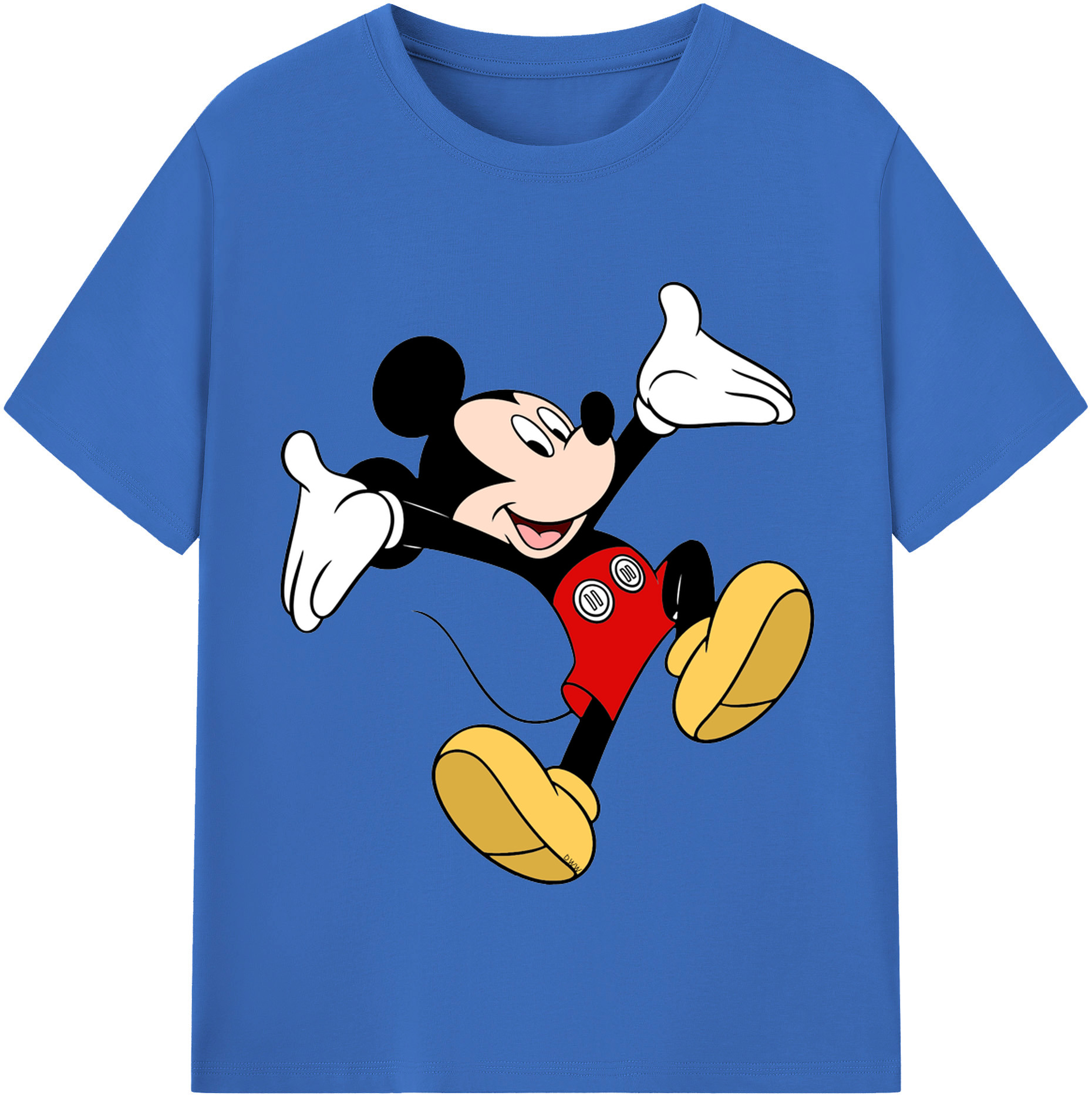 （画像用） ミッキーマウス Mickey Mouse 綿100％半袖Tシャツ（フロントプリント）