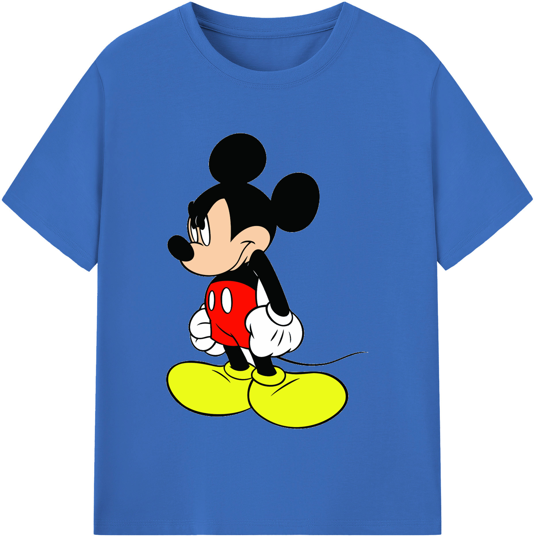 （画像用） ミッキーマウス Mickey Mouse 綿100％半袖Tシャツ（フロントプリント）