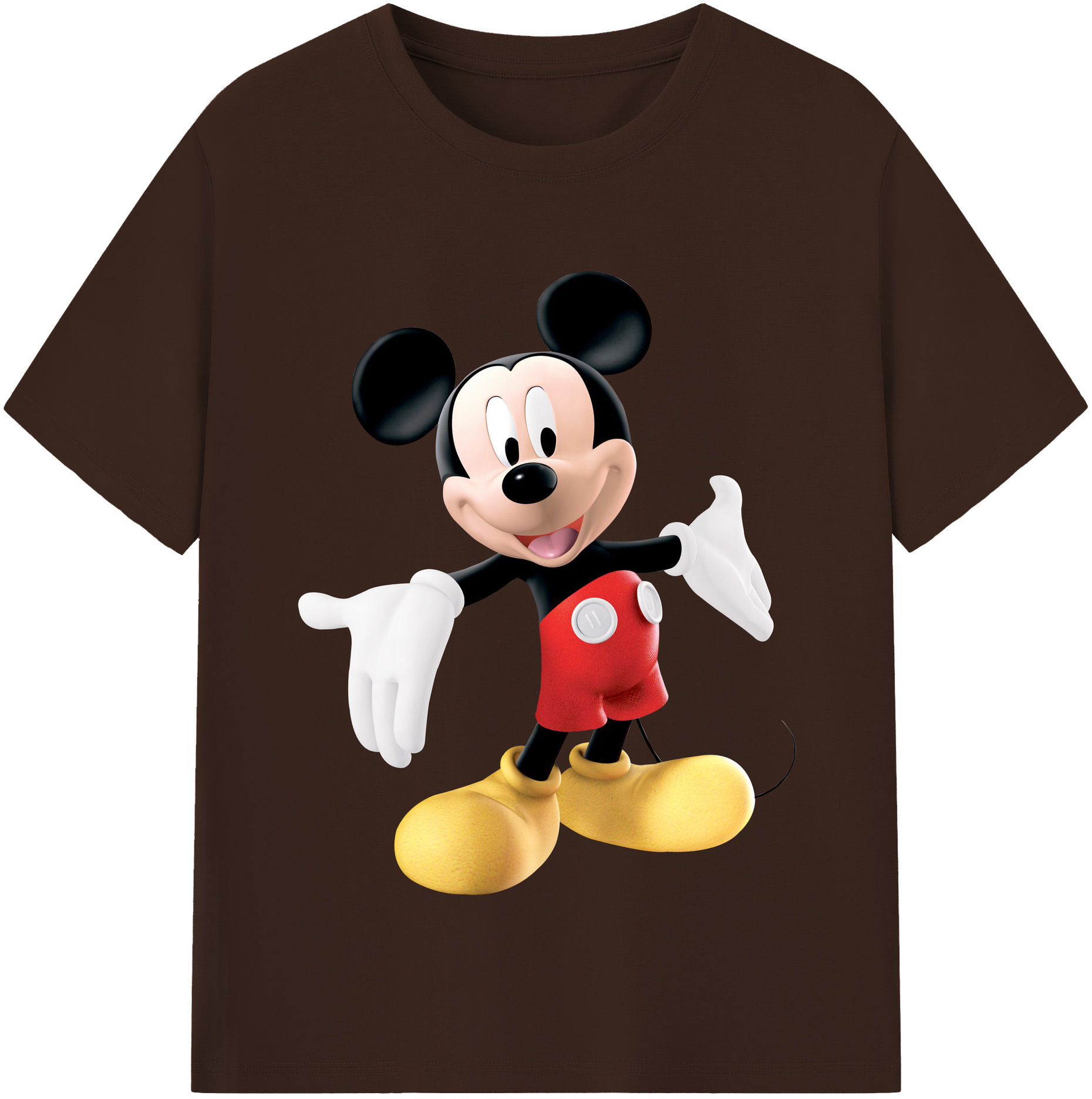 （画像用） ミッキーマウス Mickey Mouse 綿100％半袖Tシャツ（フロントプリント）