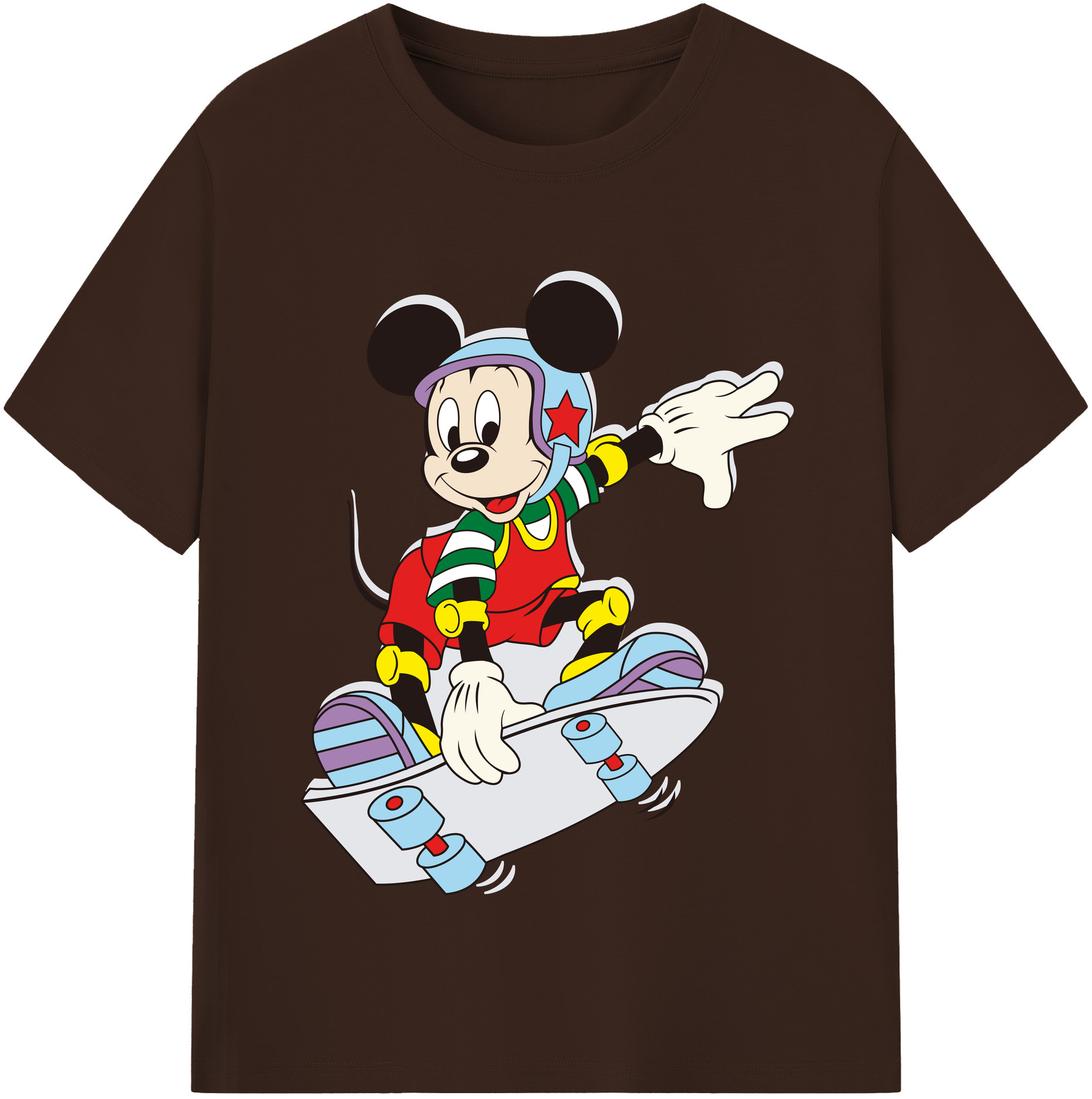 （画像用） ミッキーマウス Mickey Mouse 綿100％半袖Tシャツ（フロントプリント）