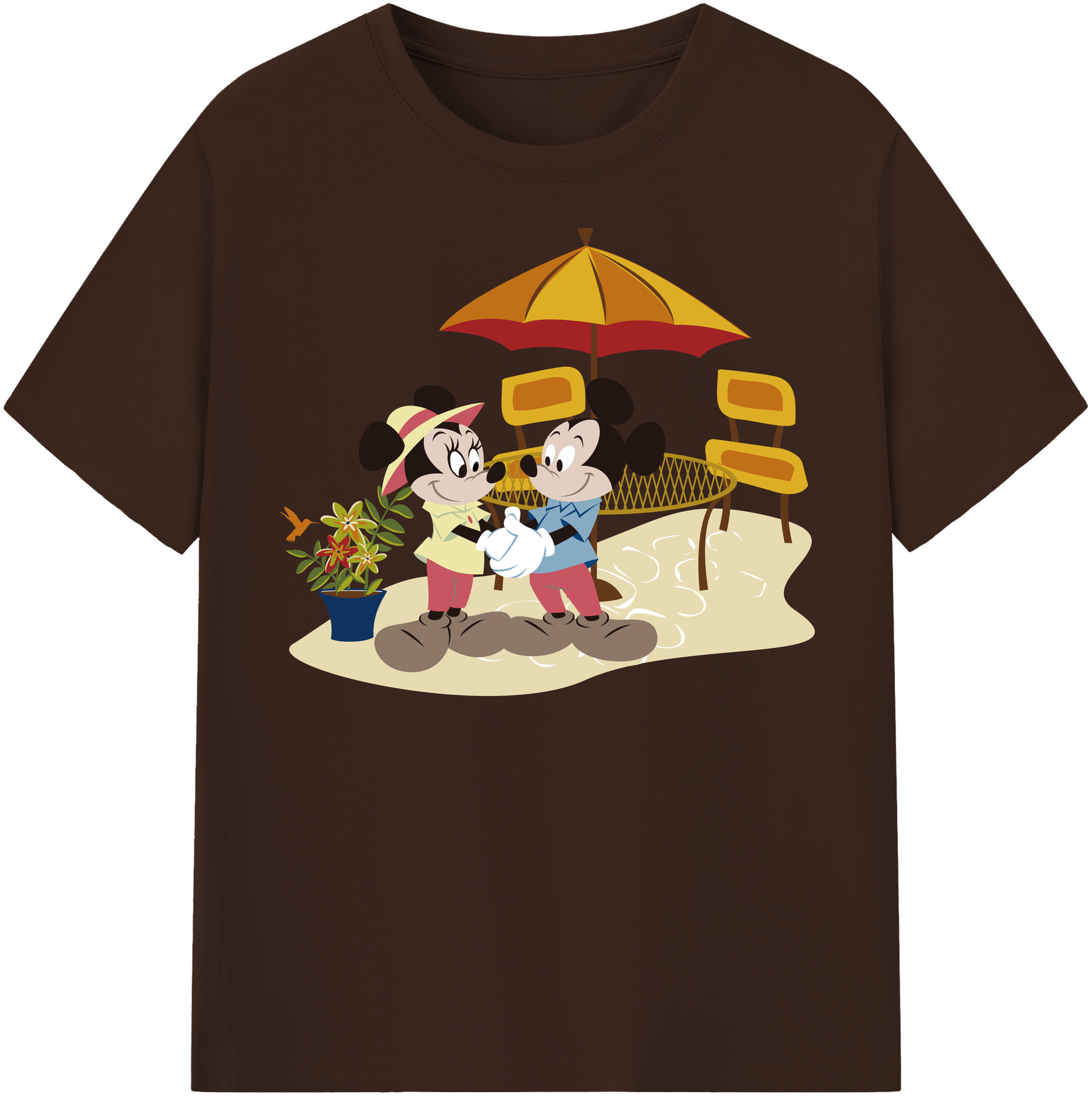 （画像用） ミッキーマウス Mickey Mouse 綿100％半袖Tシャツ（フロントプリント）