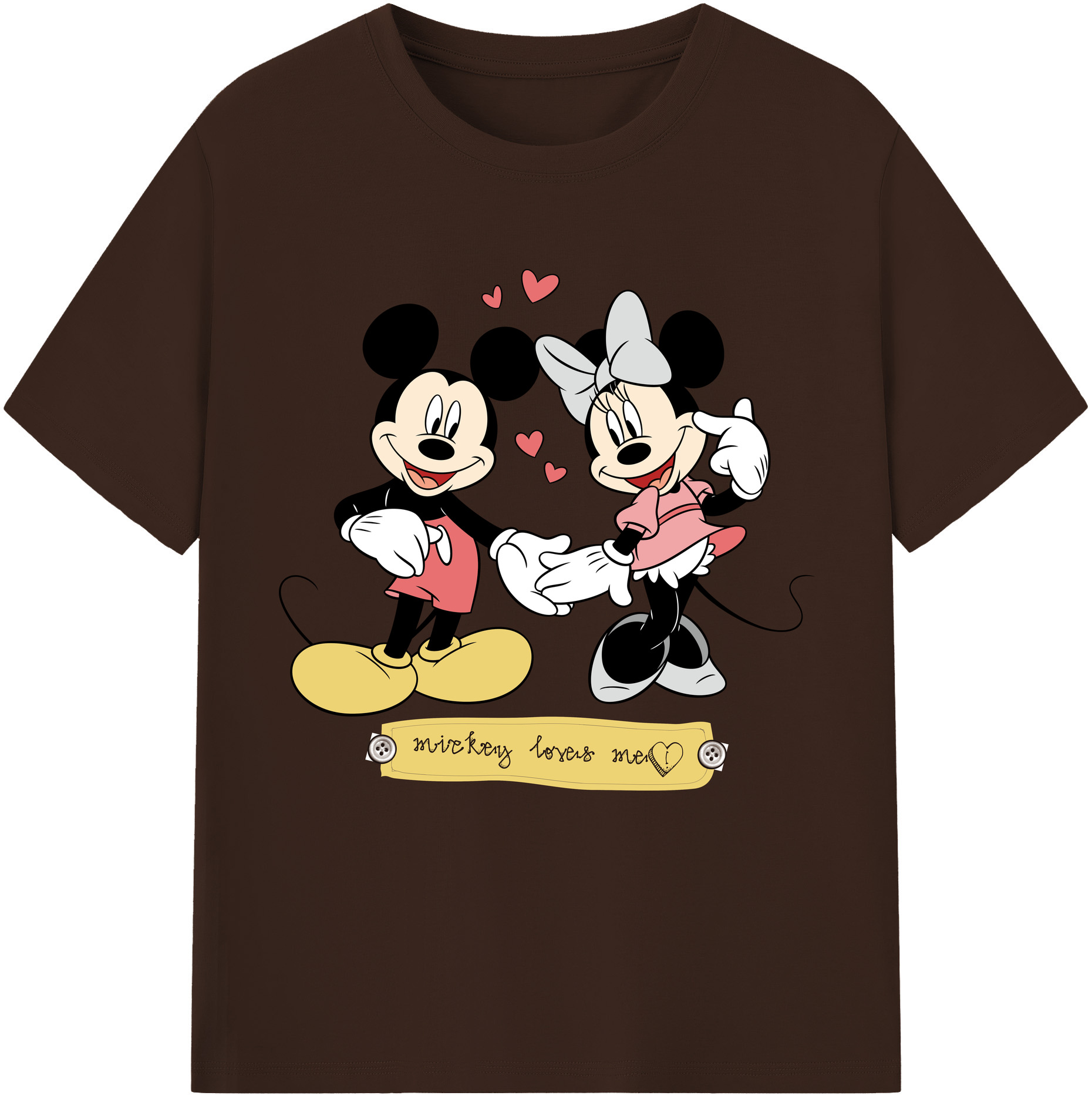 （画像用） ミッキーマウス Mickey Mouse 綿100％半袖Tシャツ（フロントプリント）