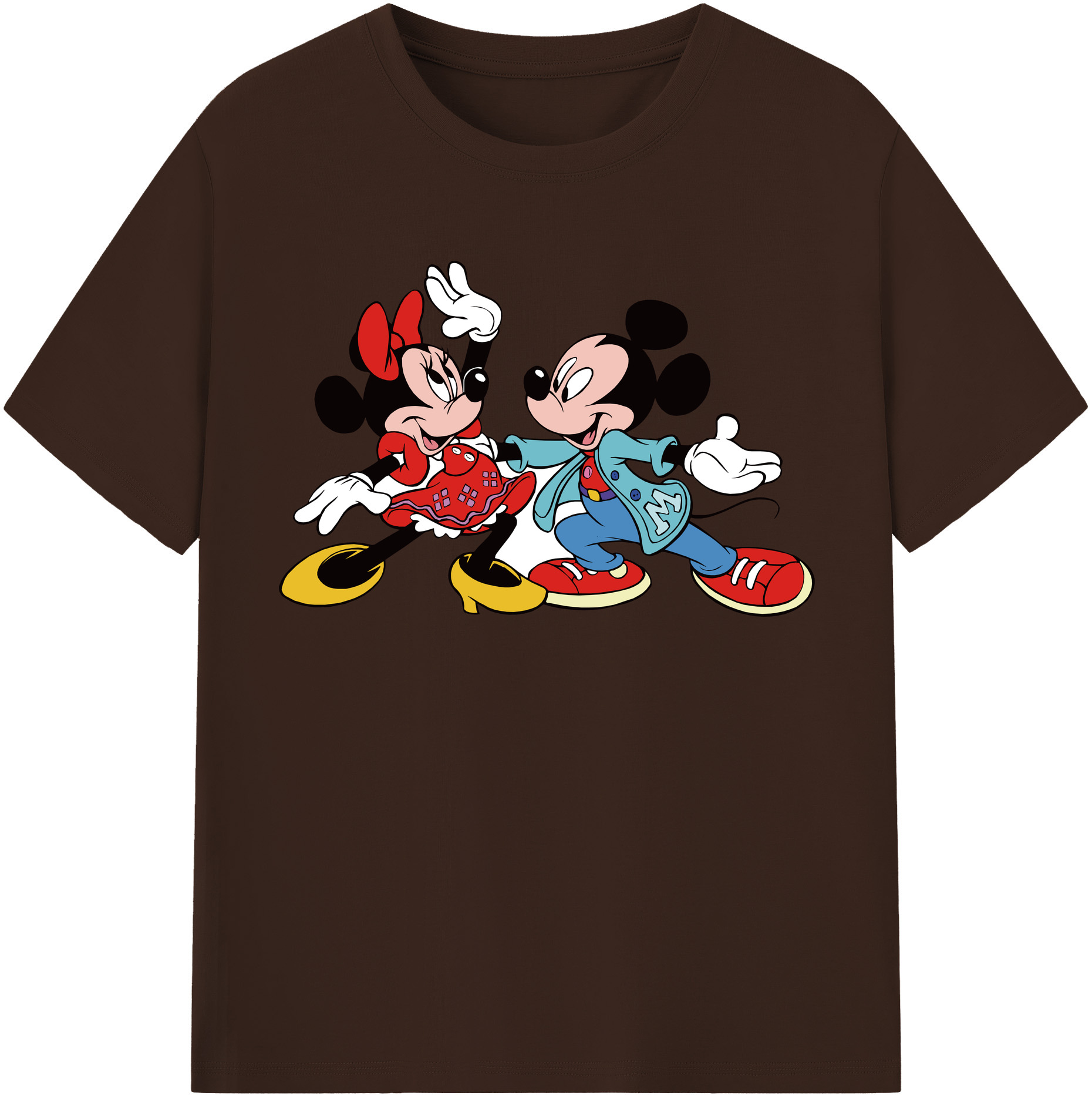 （画像用） ミッキーマウス Mickey Mouse 綿100％半袖Tシャツ（フロントプリント）
