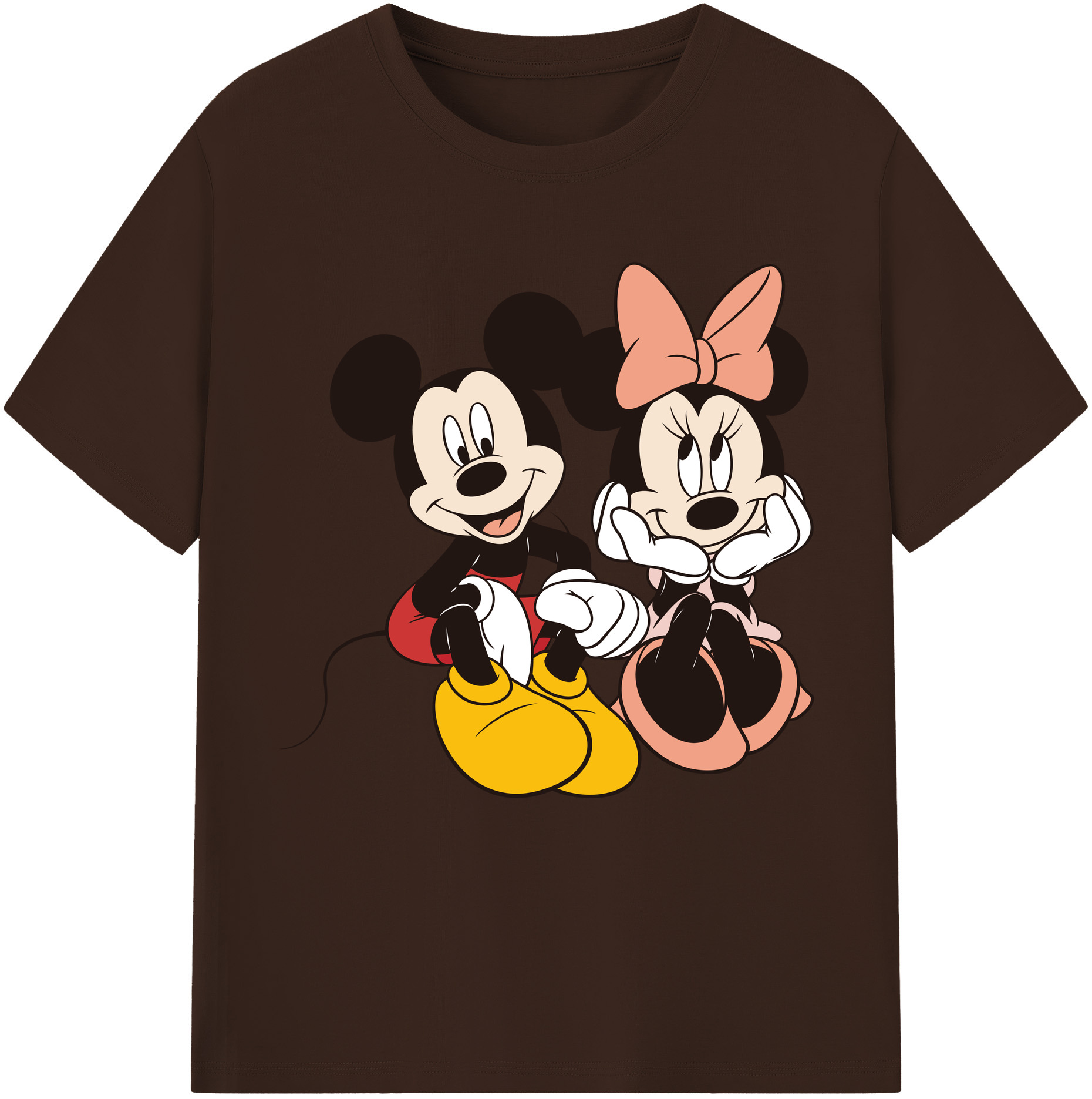 （画像用） ミッキーマウス Mickey Mouse 綿100％半袖Tシャツ（フロントプリント）