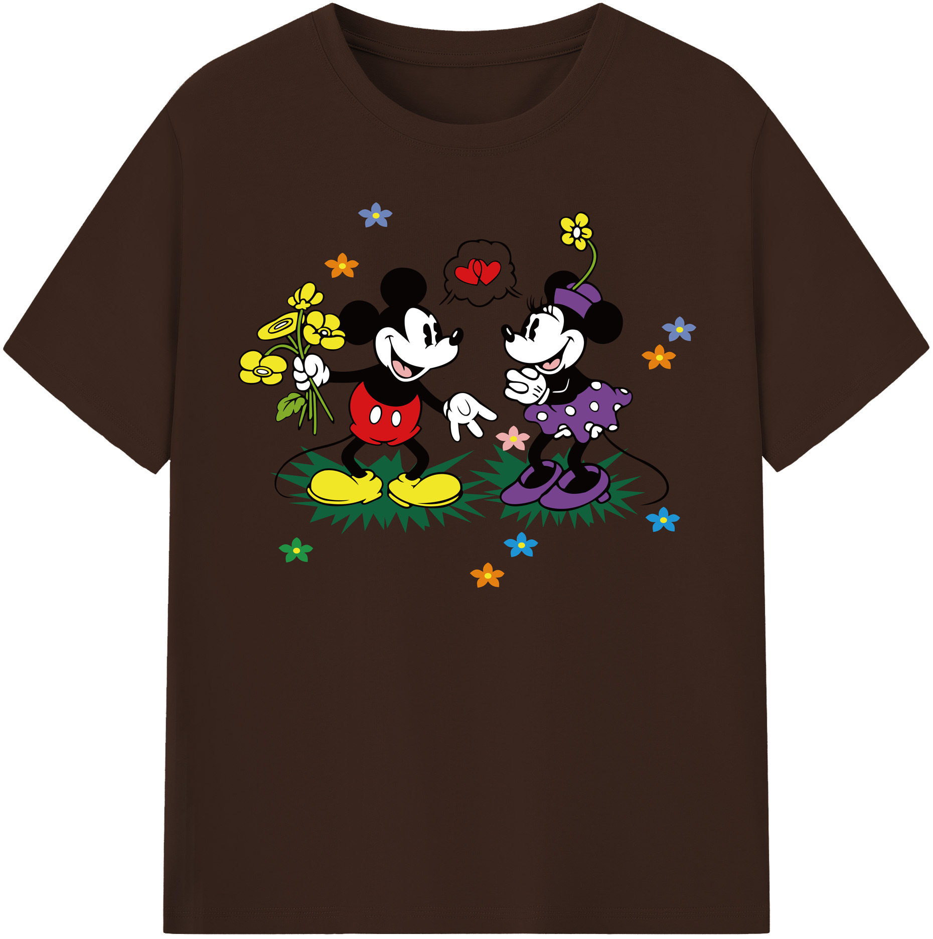 （画像用） ミッキーマウス Mickey Mouse 綿100％半袖Tシャツ（フロントプリント）