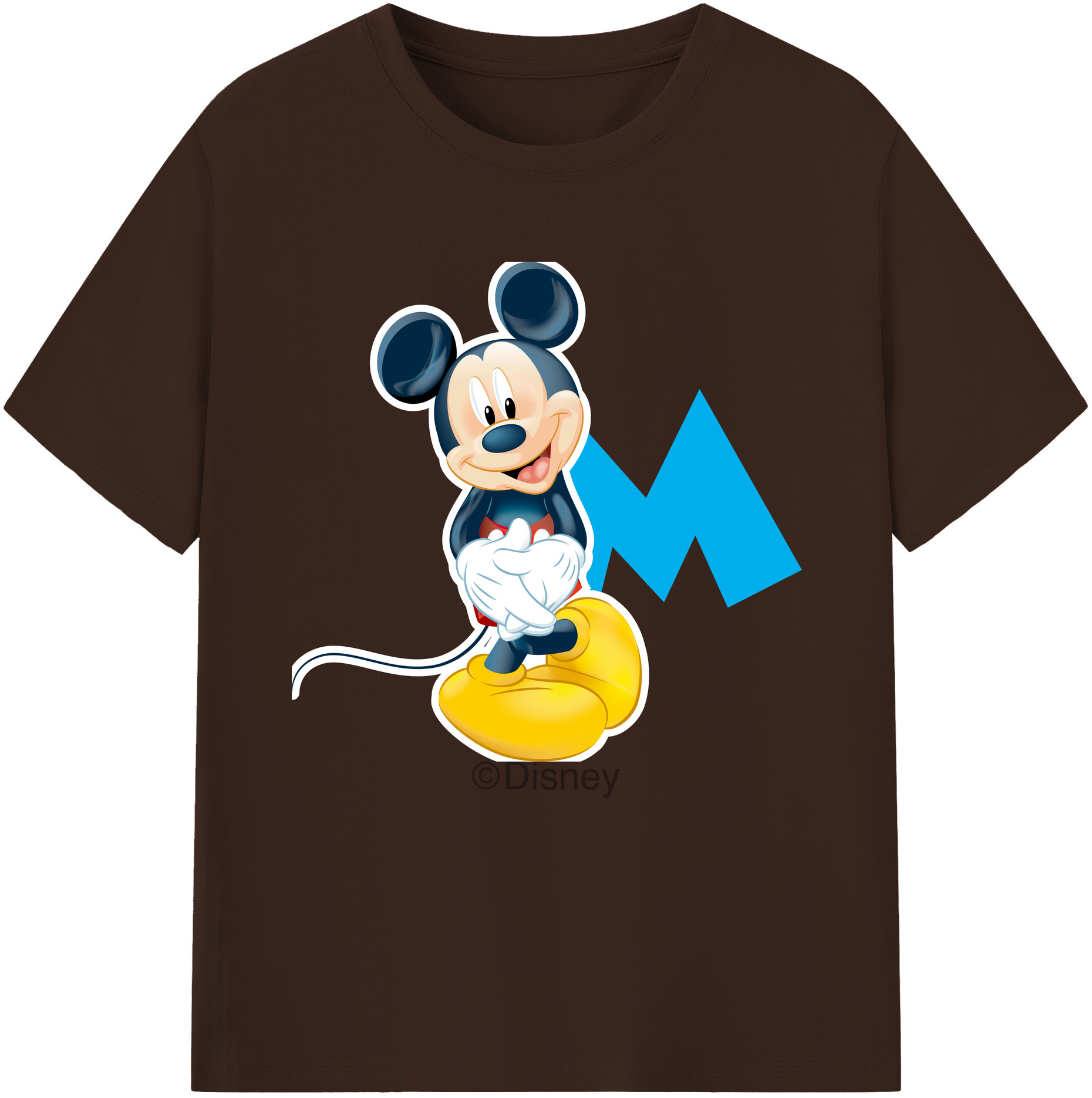 （画像用） ミッキーマウス Mickey Mouse 綿100％半袖Tシャツ（フロントプリント）
