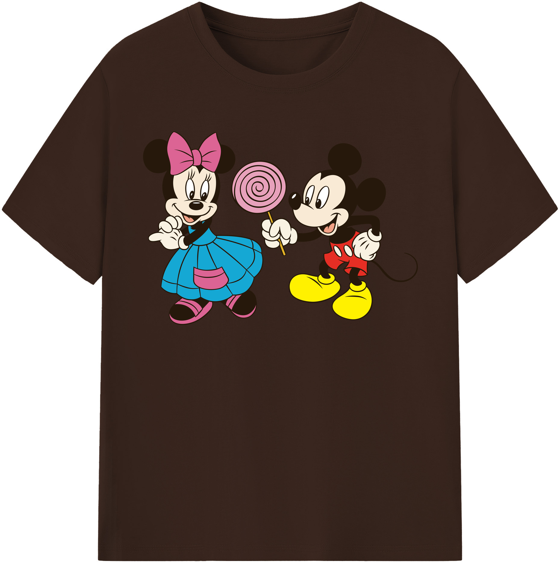 （画像用） ミッキーマウス Mickey Mouse 綿100％半袖Tシャツ（フロントプリント）