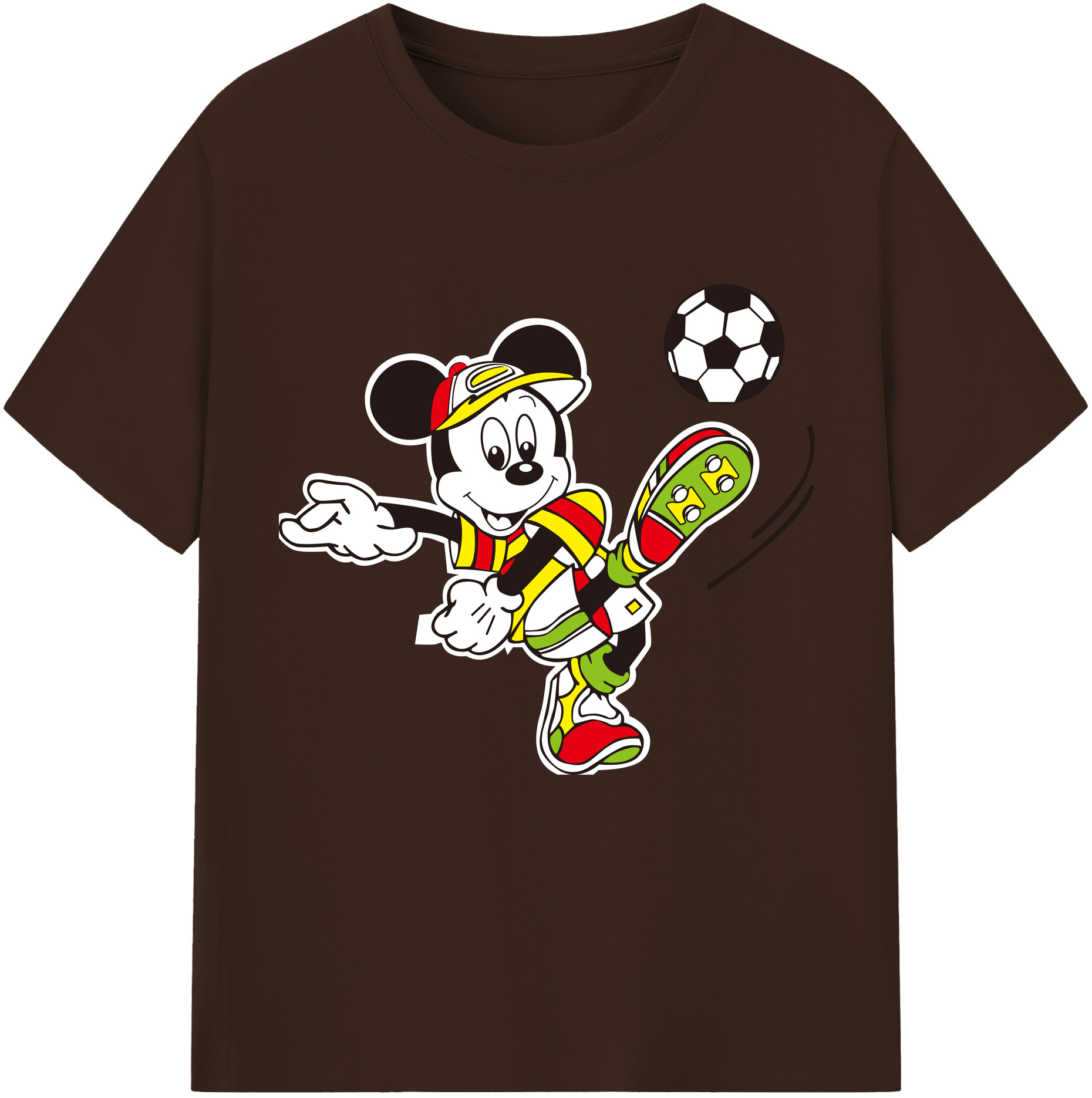 （画像用） ミッキーマウス Mickey Mouse 綿100％半袖Tシャツ（フロントプリント）