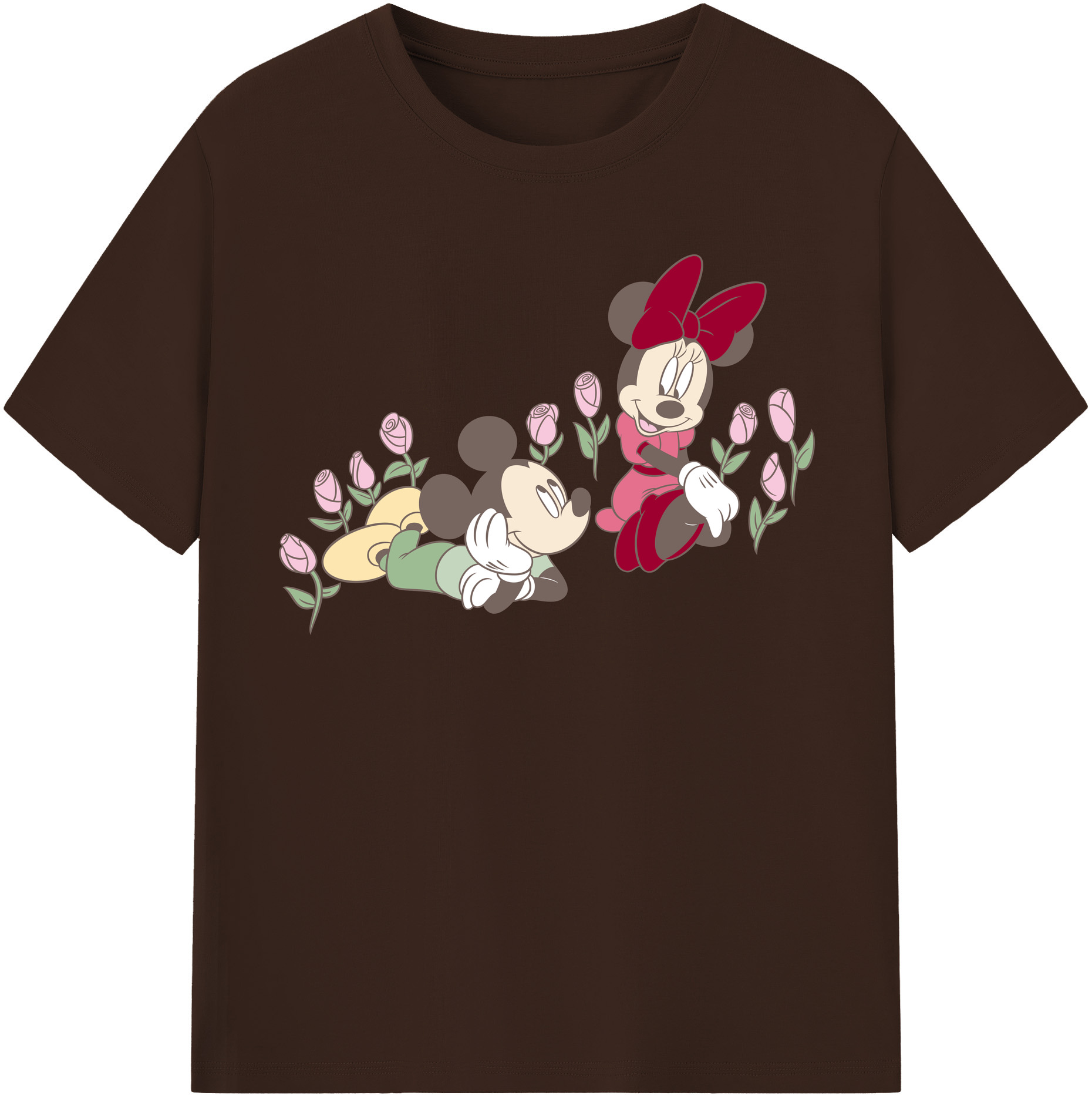 （画像用） ミッキーマウス Mickey Mouse 綿100％半袖Tシャツ（フロントプリント）
