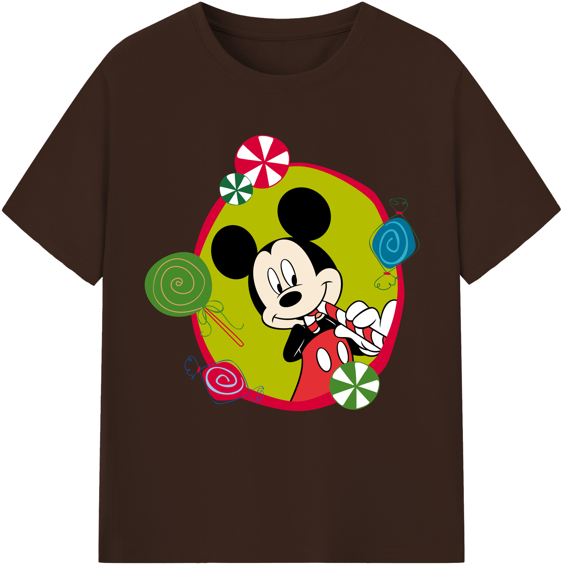 （画像用） ミッキーマウス Mickey Mouse 綿100％半袖Tシャツ（フロントプリント）
