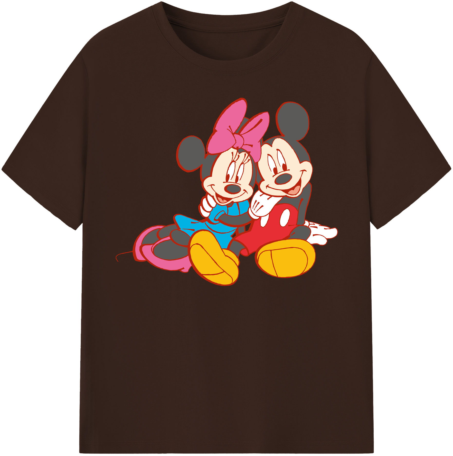 （画像用） ミッキーマウス Mickey Mouse 綿100％半袖Tシャツ（フロントプリント）