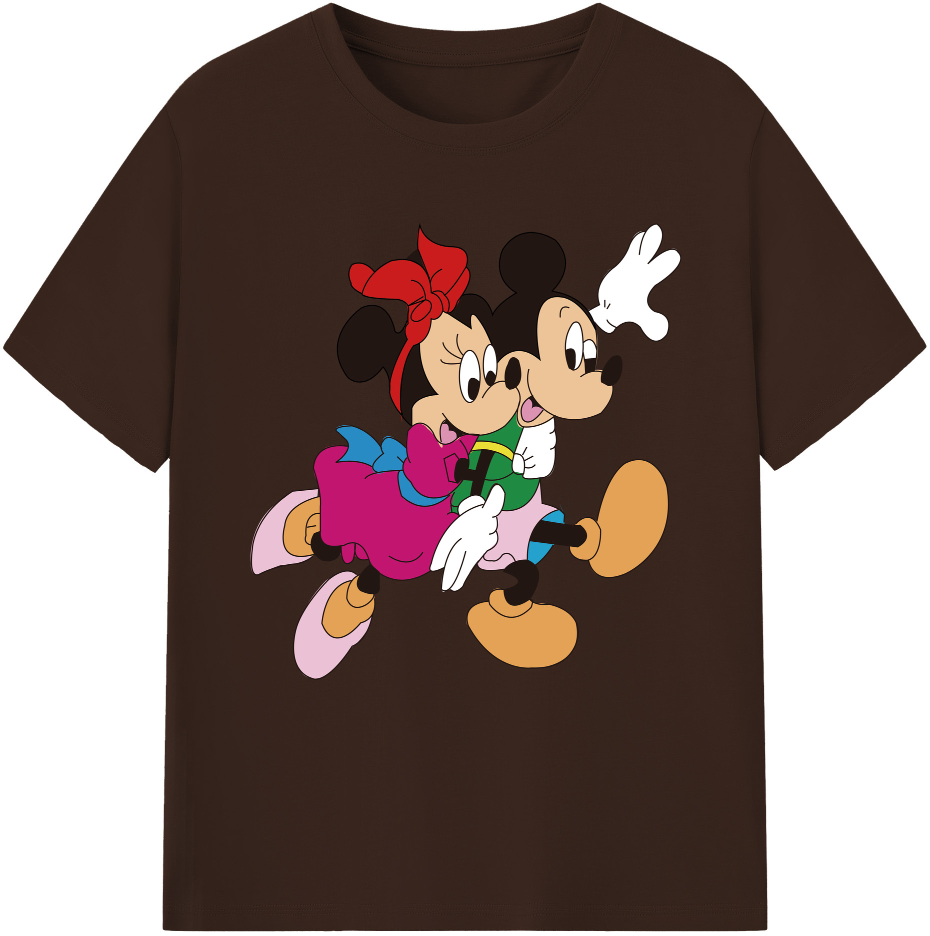 （画像用） ミッキーマウス Mickey Mouse 綿100％半袖Tシャツ（フロントプリント）