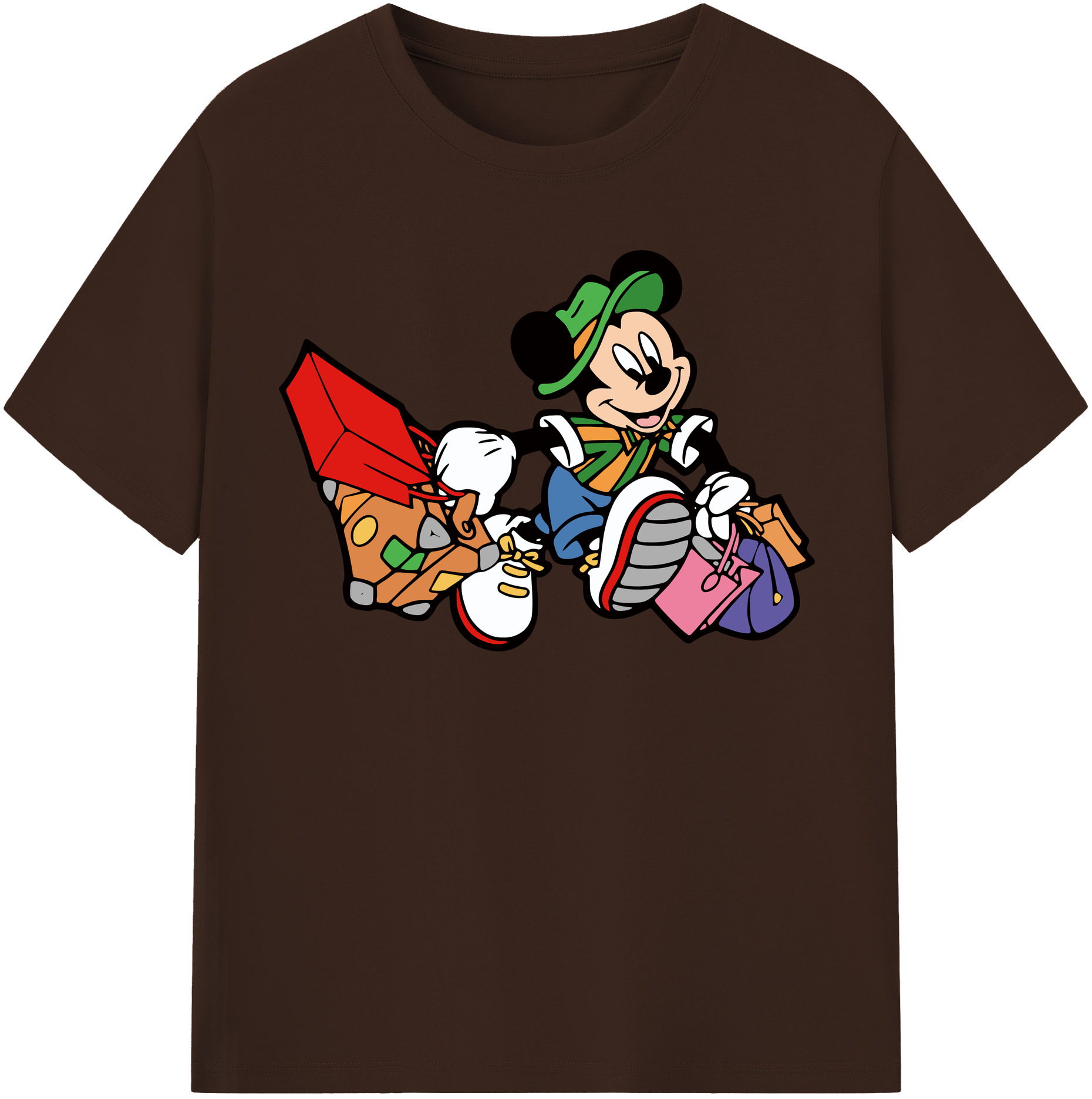 （画像用） ミッキーマウス Mickey Mouse 綿100％半袖Tシャツ（フロントプリント）