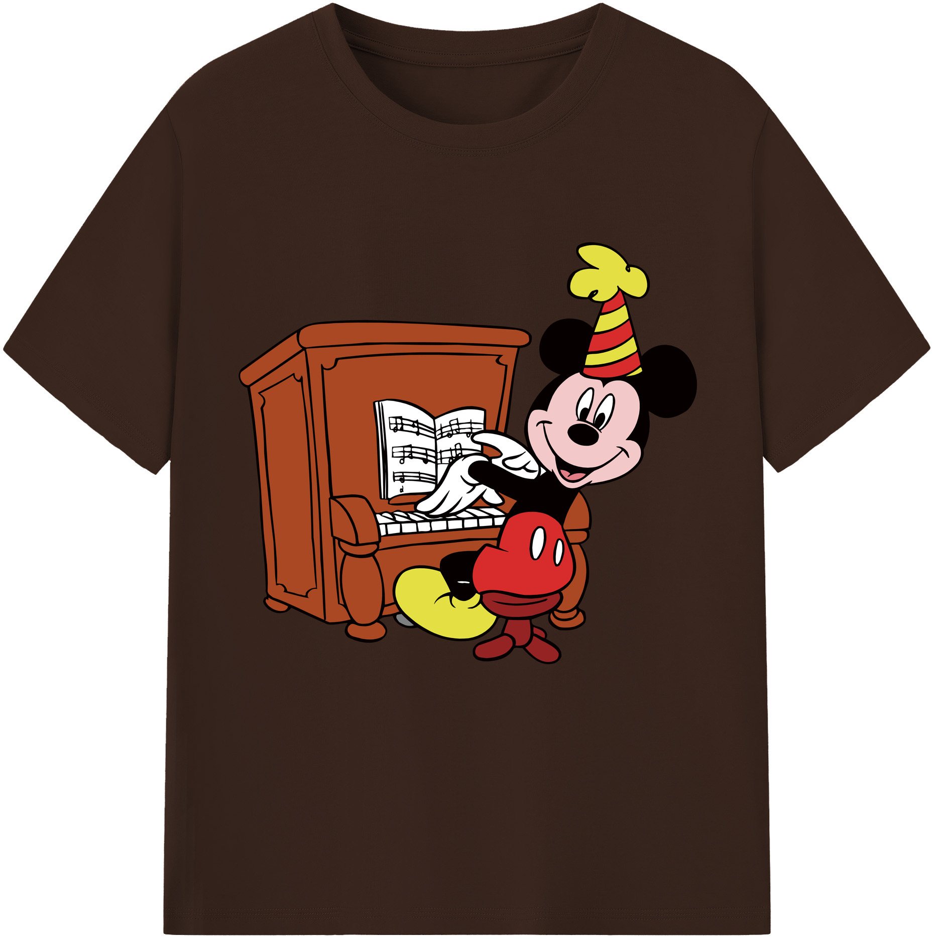 （画像用） ミッキーマウス Mickey Mouse 綿100％半袖Tシャツ（フロントプリント）