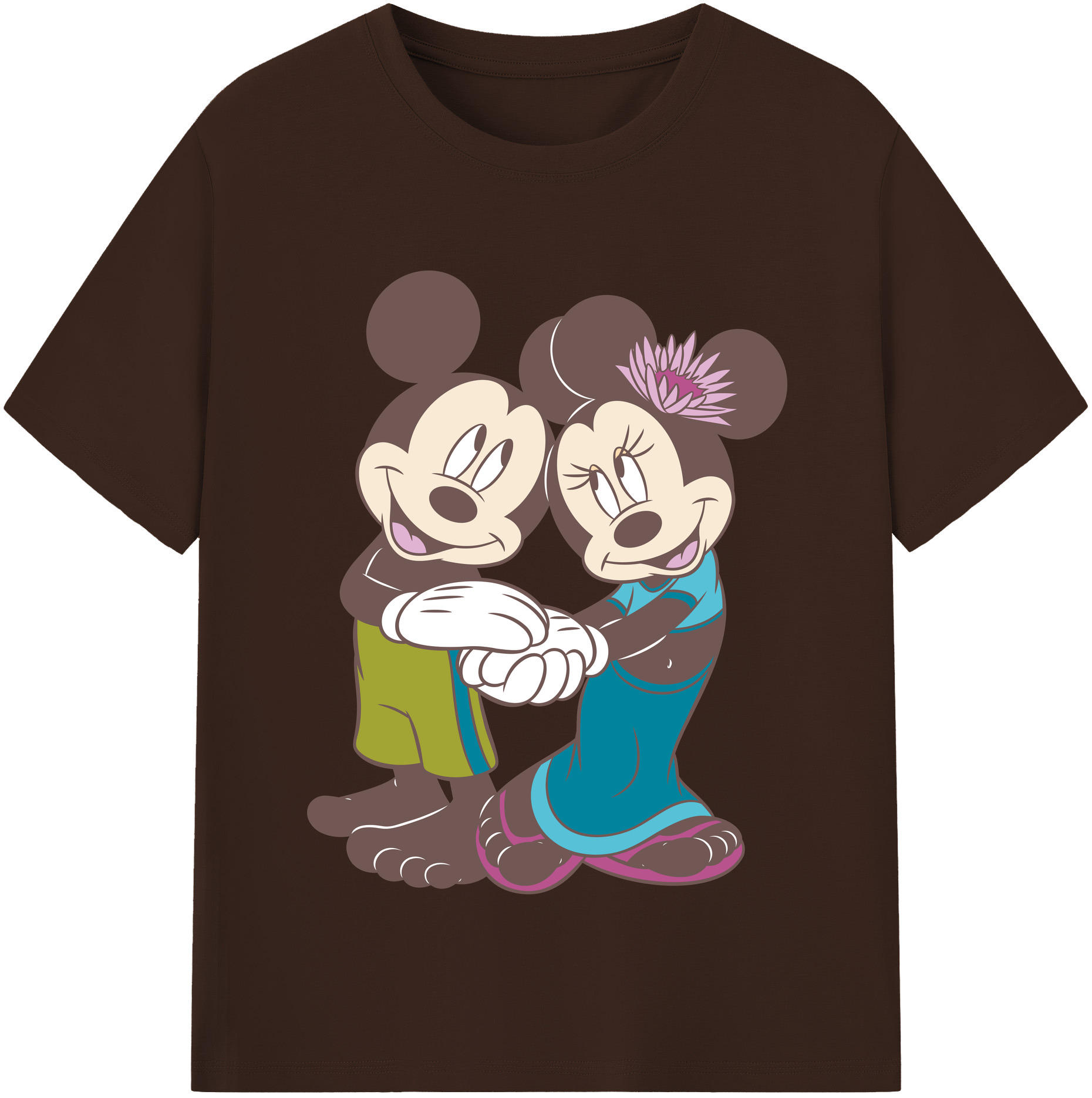 （画像用） ミッキーマウス Mickey Mouse 綿100％半袖Tシャツ（フロントプリント）
