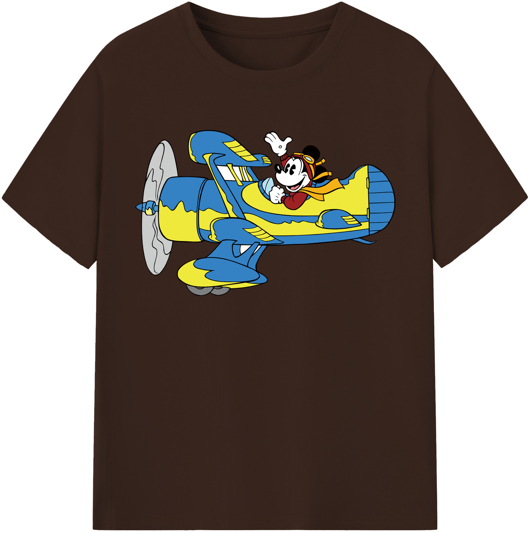 （画像用） ミッキーマウス Mickey Mouse 綿100％半袖Tシャツ（フロントプリント）
