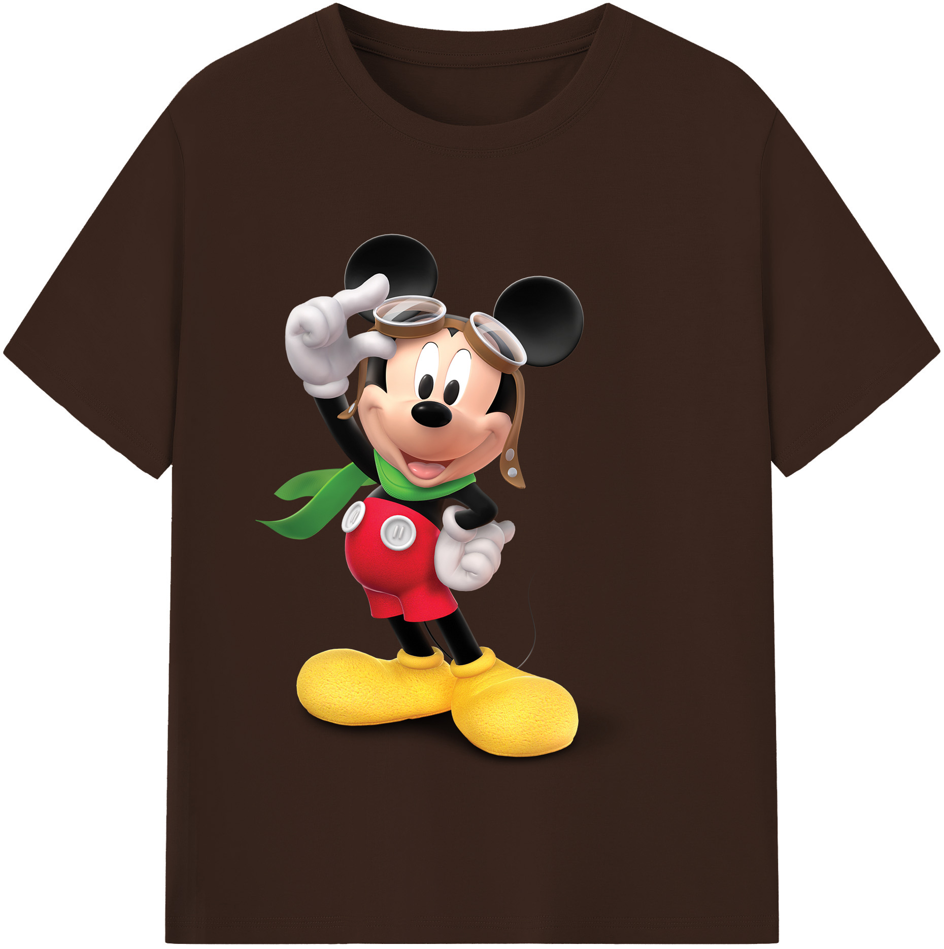 （画像用） ミッキーマウス Mickey Mouse 綿100％半袖Tシャツ（フロントプリント）