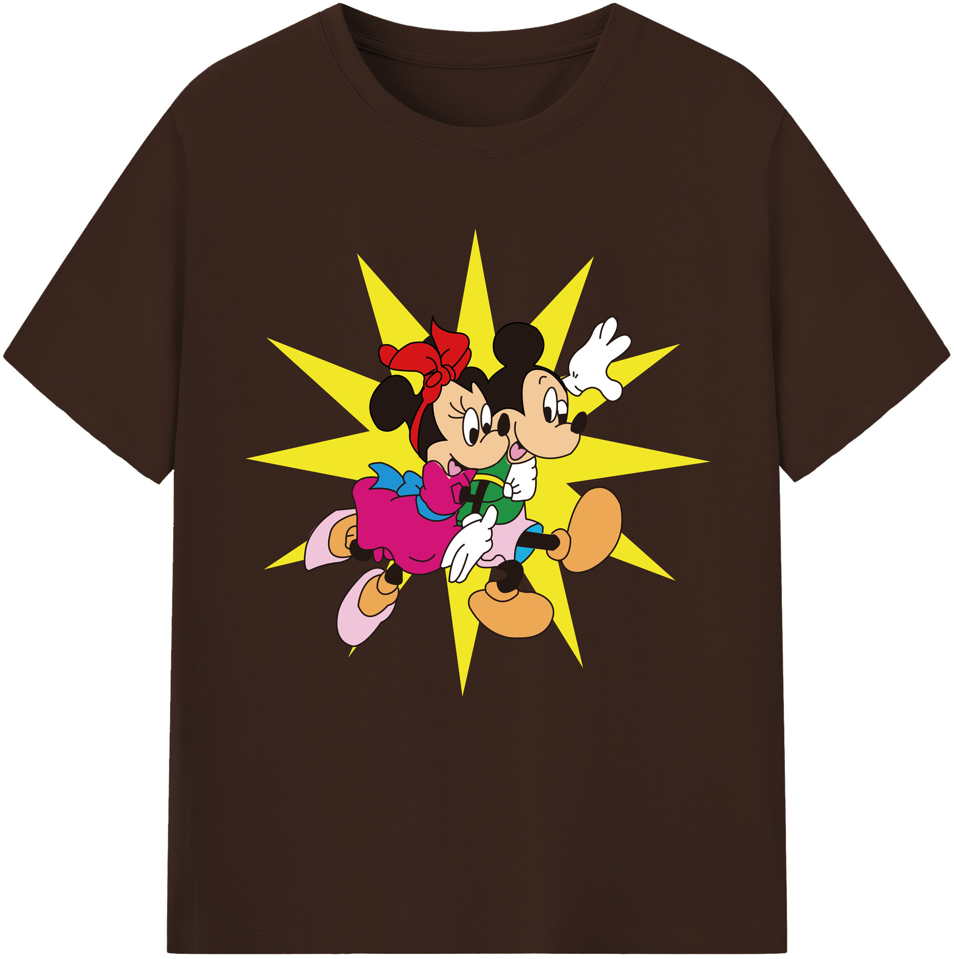 （画像用） ミッキーマウス Mickey Mouse 綿100％半袖Tシャツ（フロントプリント）