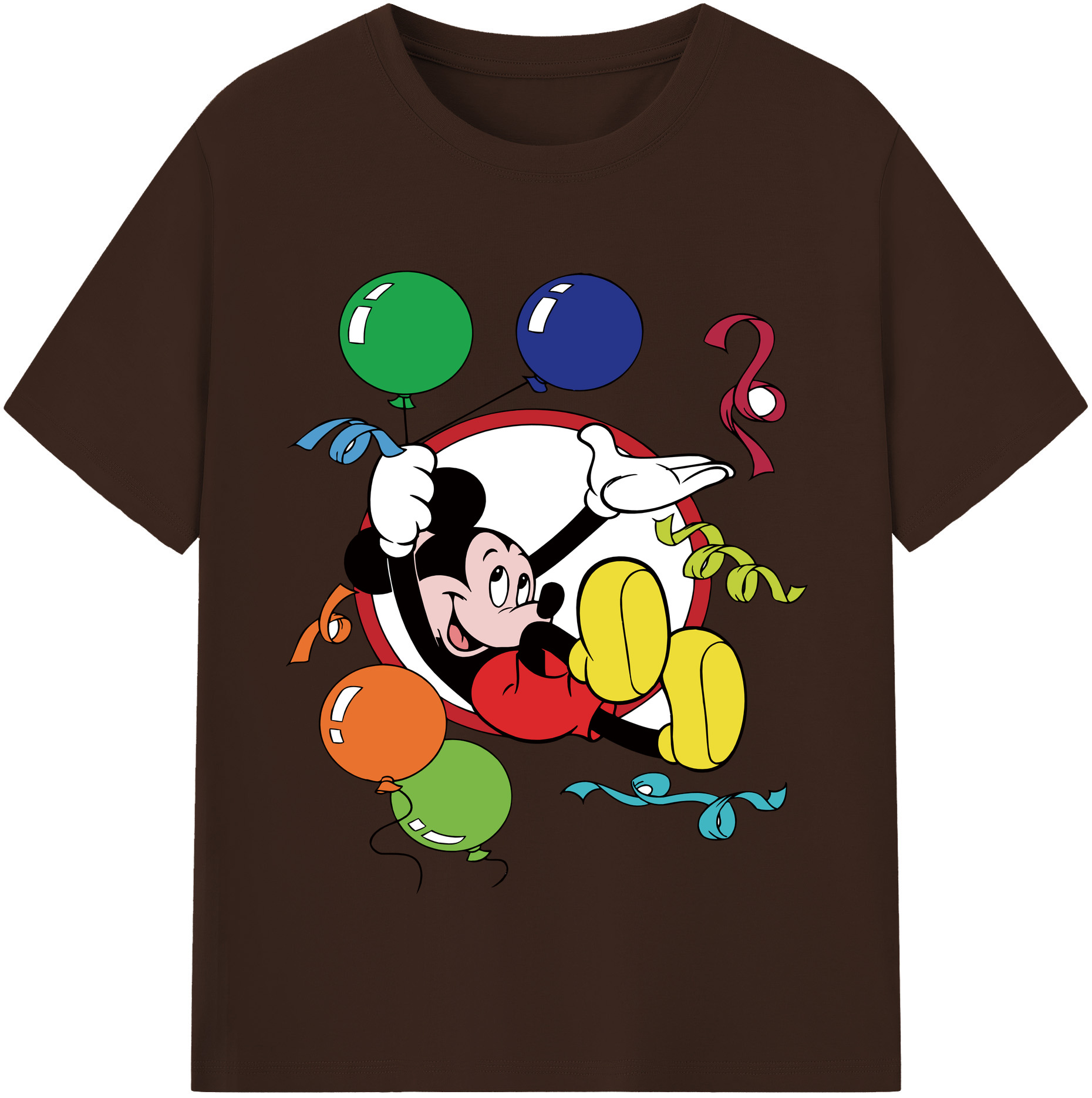 （画像用） ミッキーマウス Mickey Mouse 綿100％半袖Tシャツ（フロントプリント）