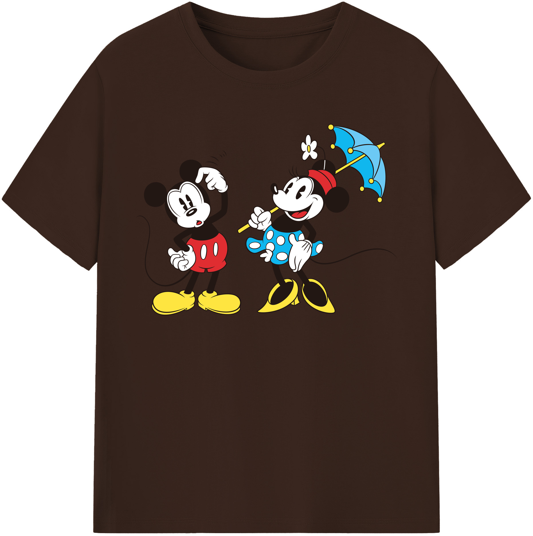（画像用） ミッキーマウス Mickey Mouse 綿100％半袖Tシャツ（フロントプリント）