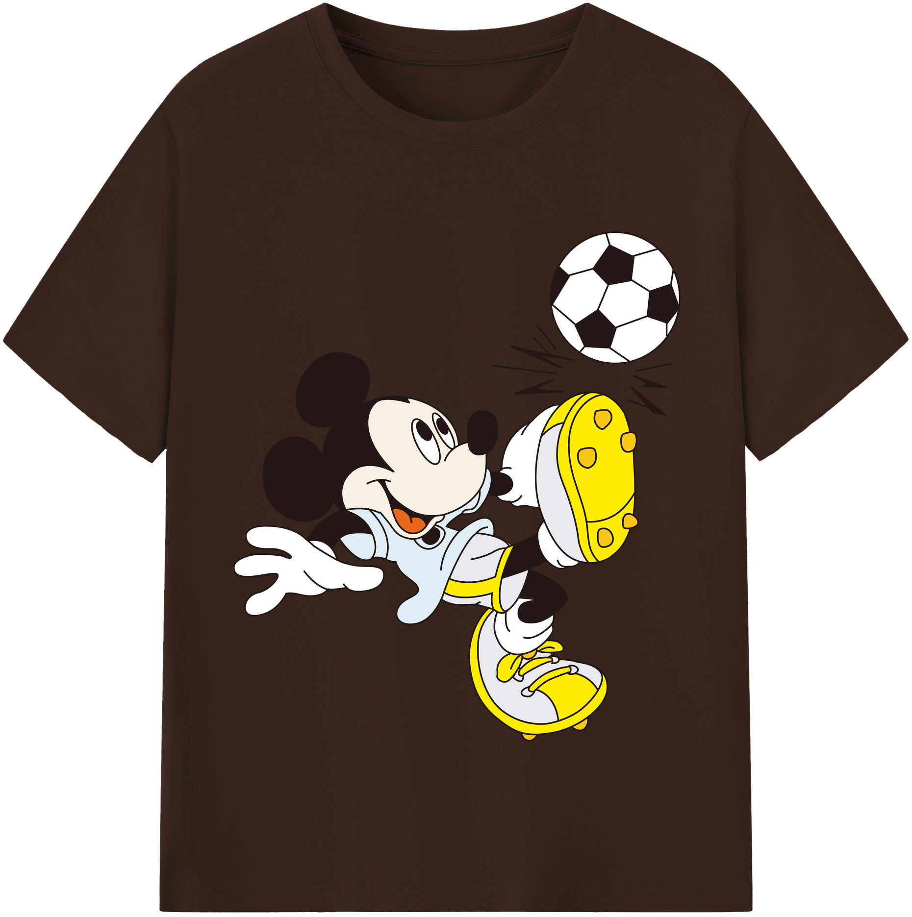 （画像用） ミッキーマウス Mickey Mouse 綿100％半袖Tシャツ（フロントプリント）