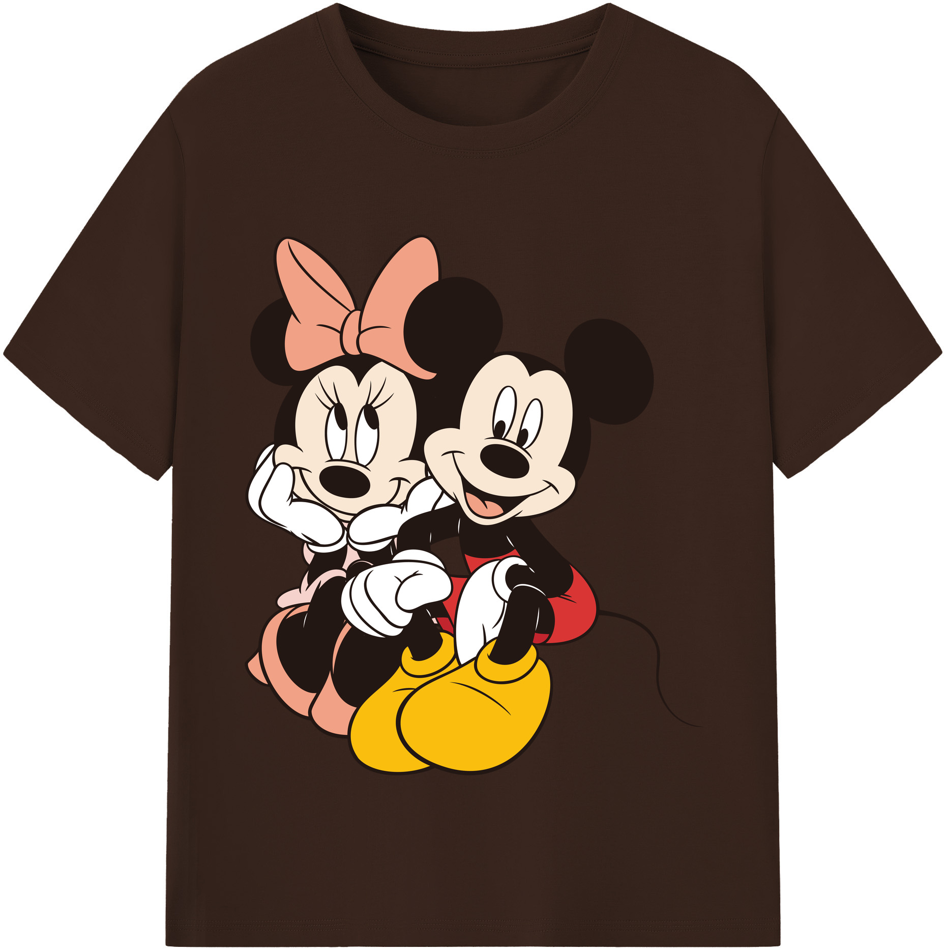 （画像用） ミッキーマウス Mickey Mouse 綿100％半袖Tシャツ（フロントプリント）