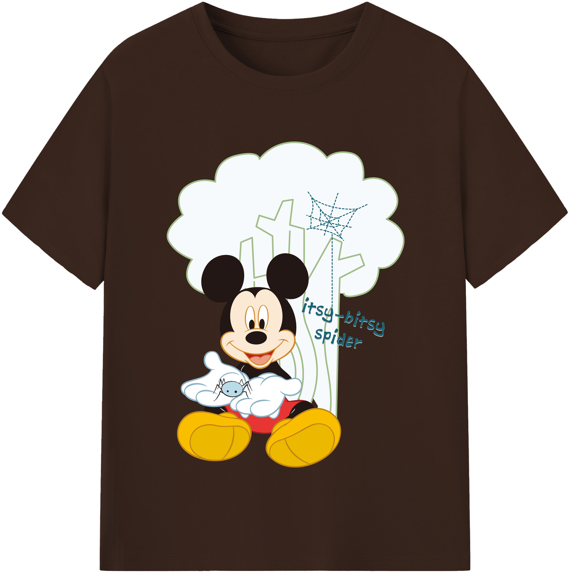 （画像用） ミッキーマウス Mickey Mouse 綿100％半袖Tシャツ（フロントプリント）
