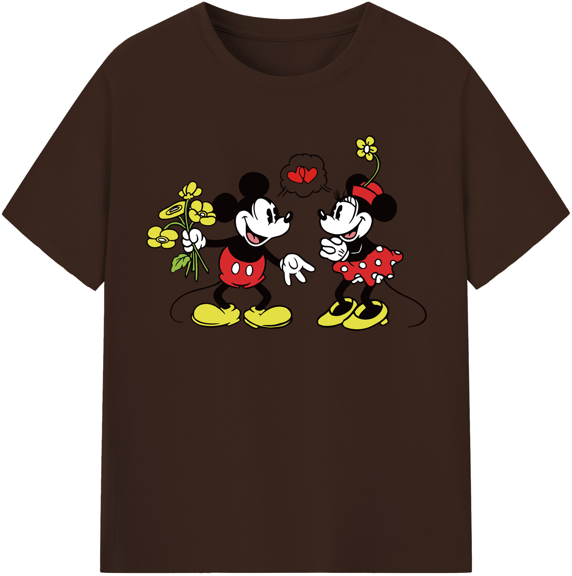 （画像用） ミッキーマウス Mickey Mouse 綿100％半袖Tシャツ（フロントプリント）