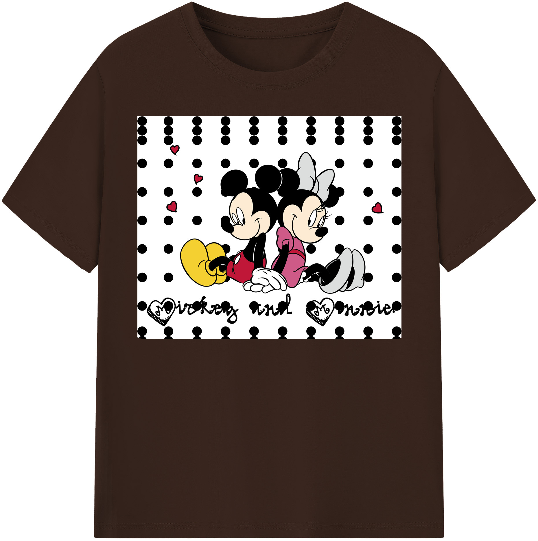 （画像用） ミッキーマウス Mickey Mouse 綿100％半袖Tシャツ（フロントプリント）