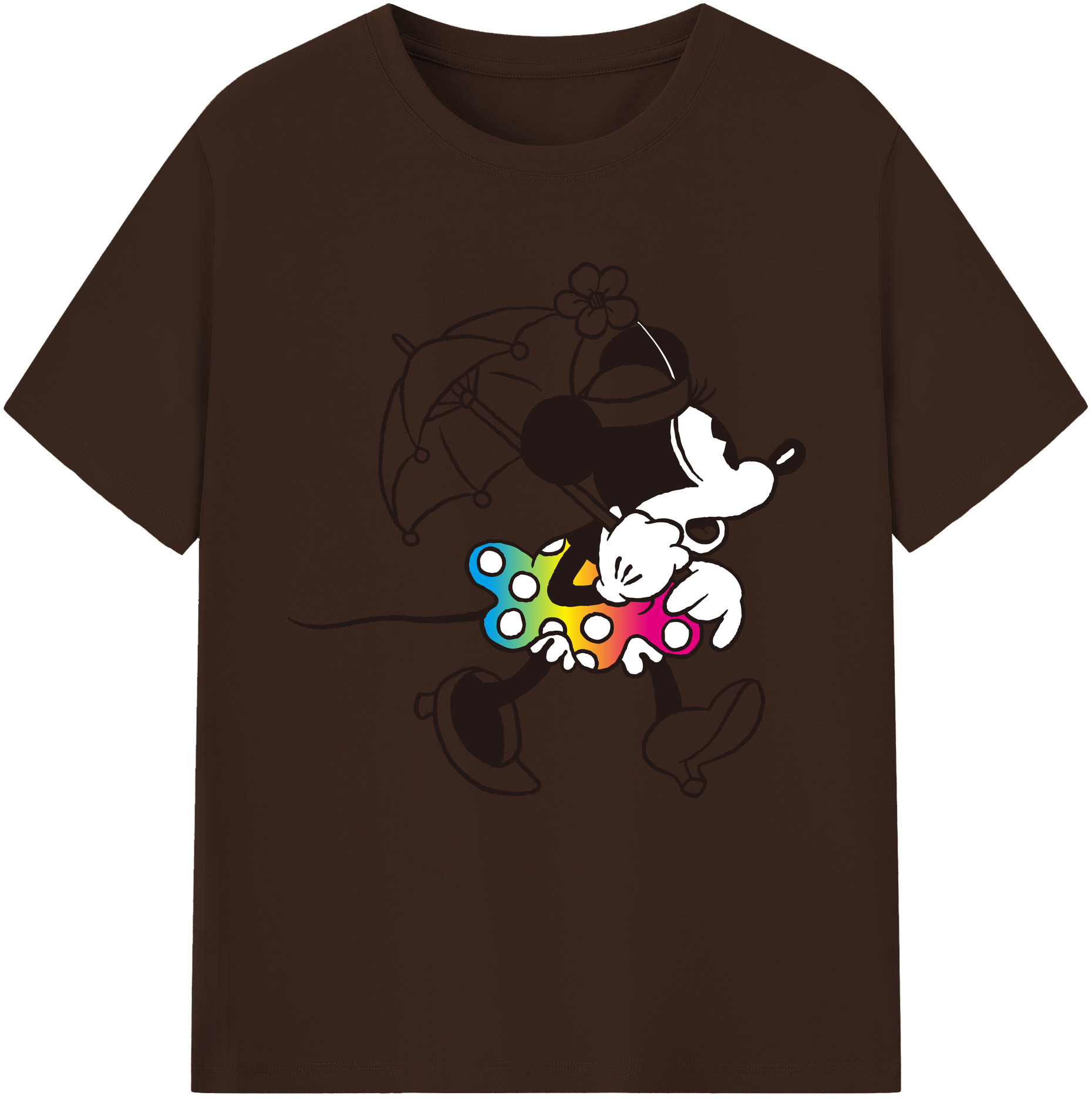 （画像用） ミッキーマウス Mickey Mouse 綿100％半袖Tシャツ（フロントプリント）