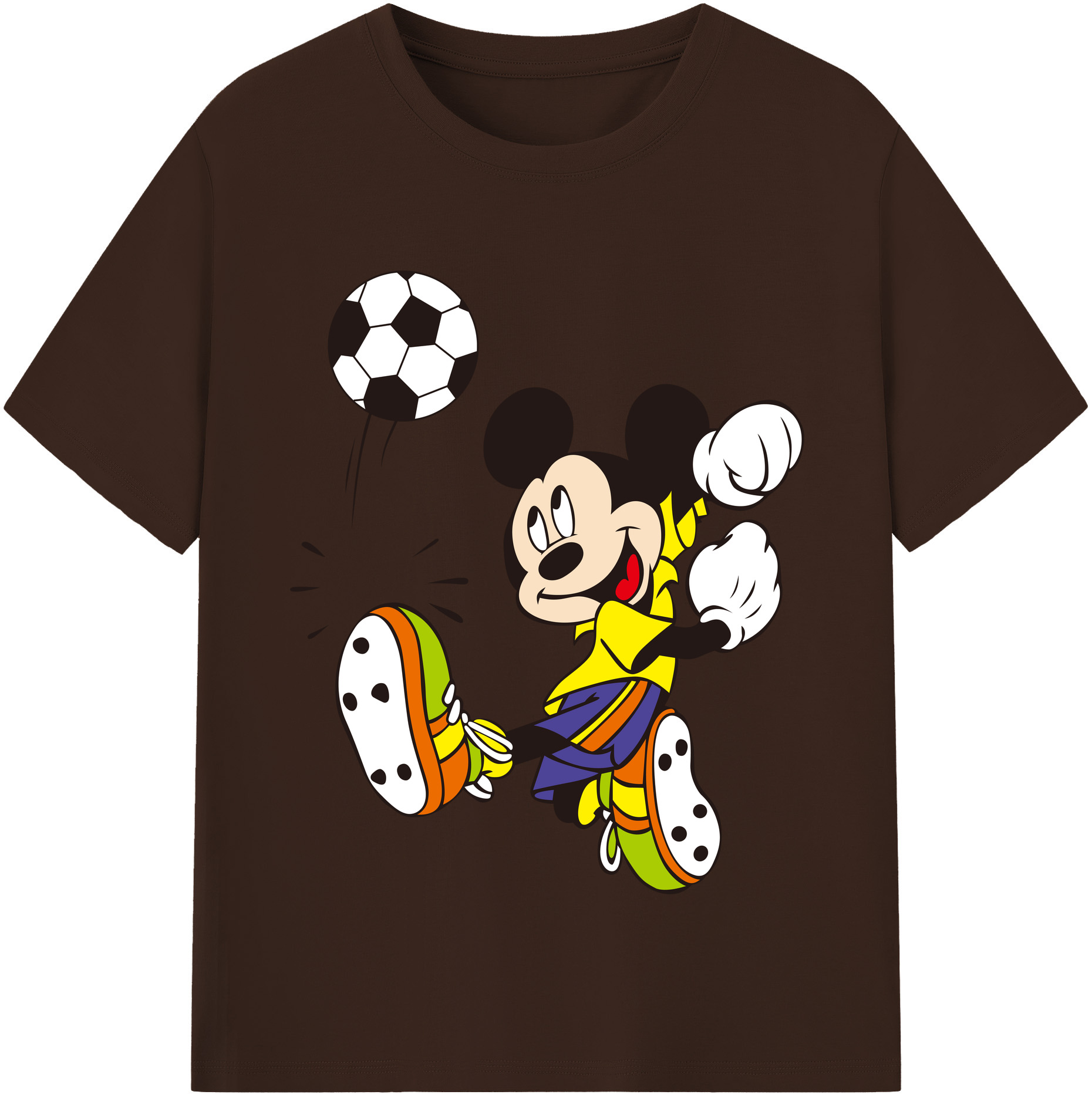 （画像用） ミッキーマウス Mickey Mouse 綿100％半袖Tシャツ（フロントプリント）
