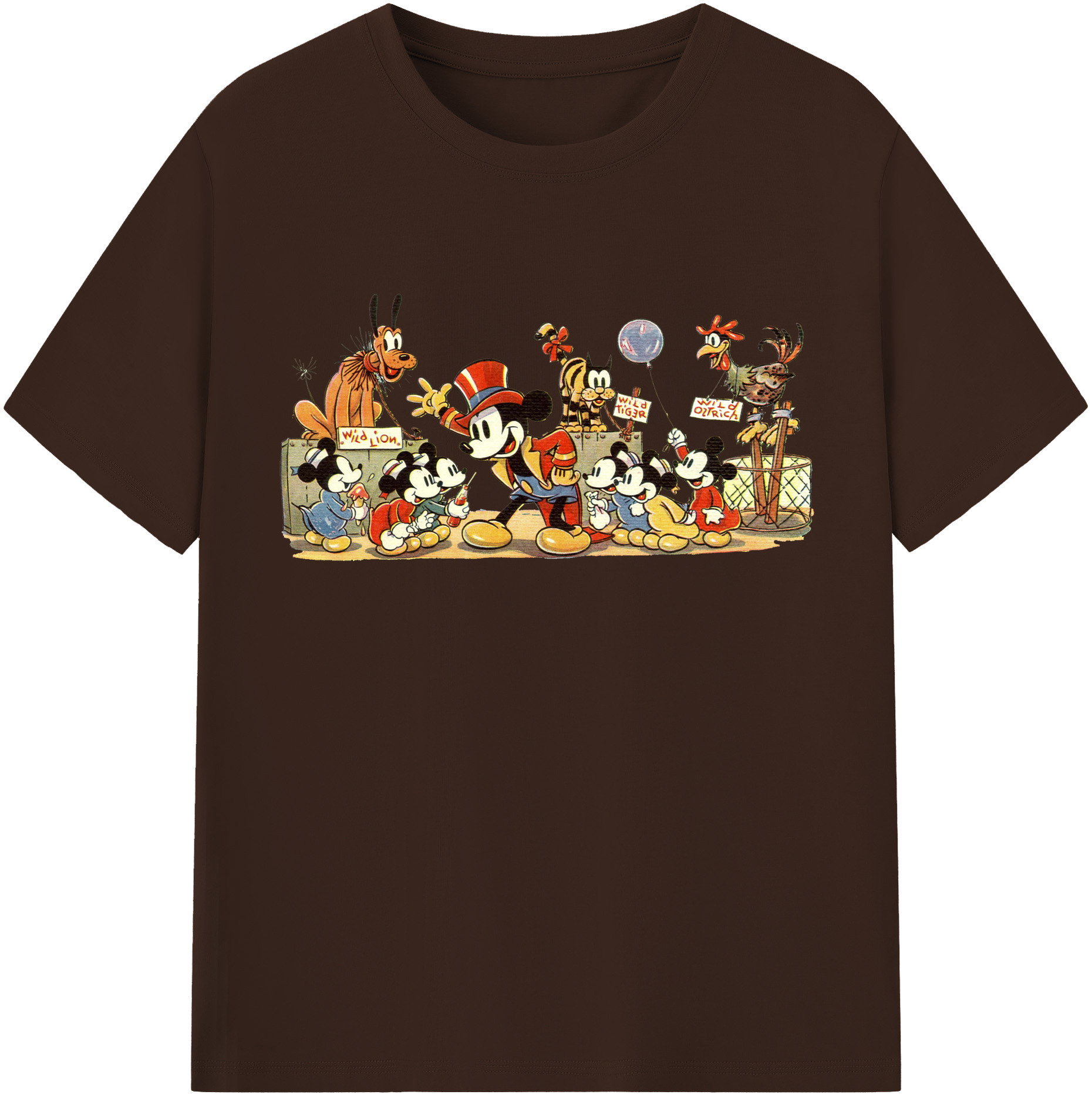 （画像用） ミッキーマウス Mickey Mouse 綿100％半袖Tシャツ（フロントプリント）