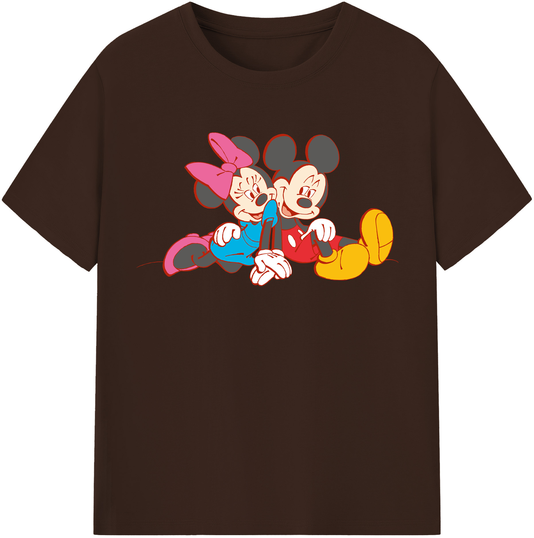 （画像用） ミッキーマウス Mickey Mouse 綿100％半袖Tシャツ（フロントプリント）