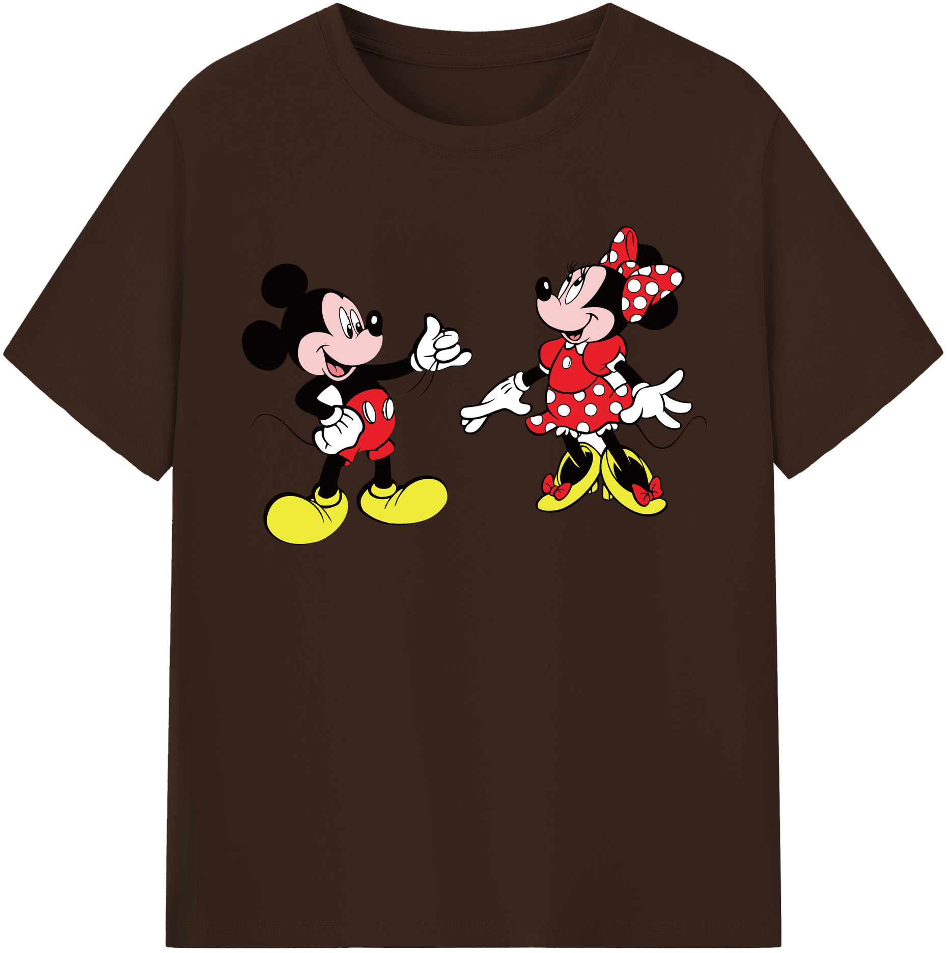 （画像用） ミッキーマウス Mickey Mouse 綿100％半袖Tシャツ（フロントプリント）