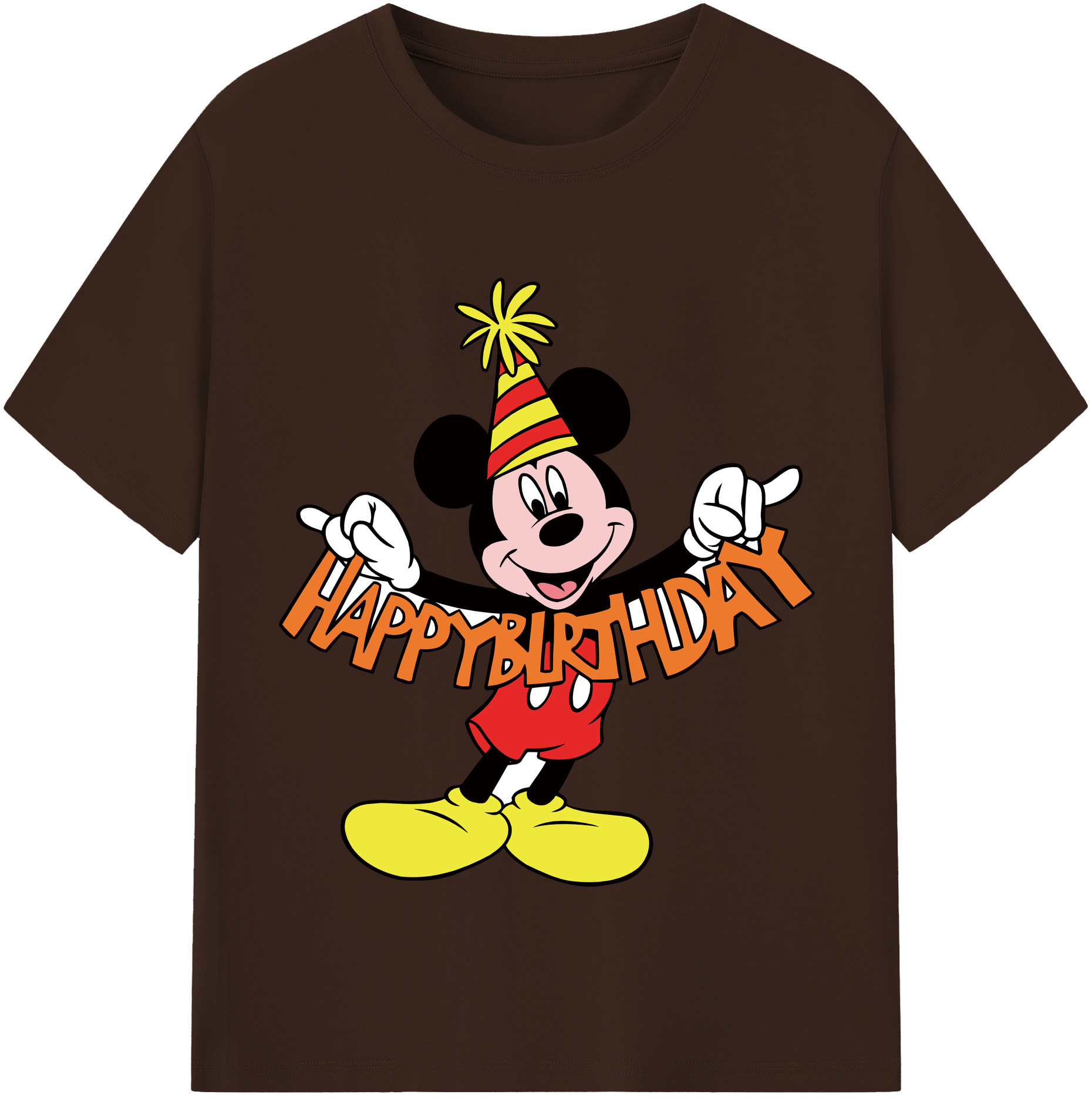 （画像用） ミッキーマウス Mickey Mouse 綿100％半袖Tシャツ（フロントプリント）