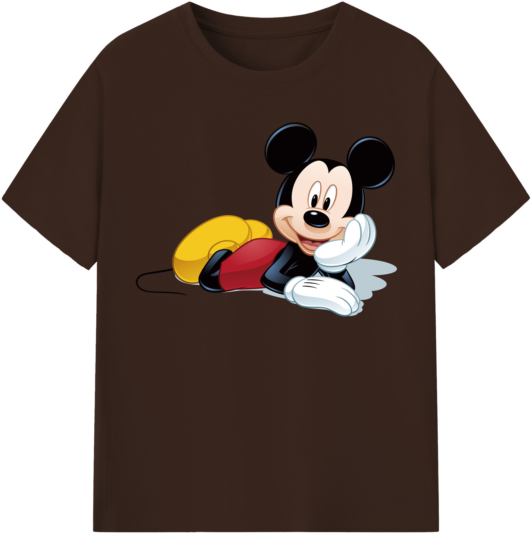 （画像用） ミッキーマウス Mickey Mouse 綿100％半袖Tシャツ（フロントプリント）
