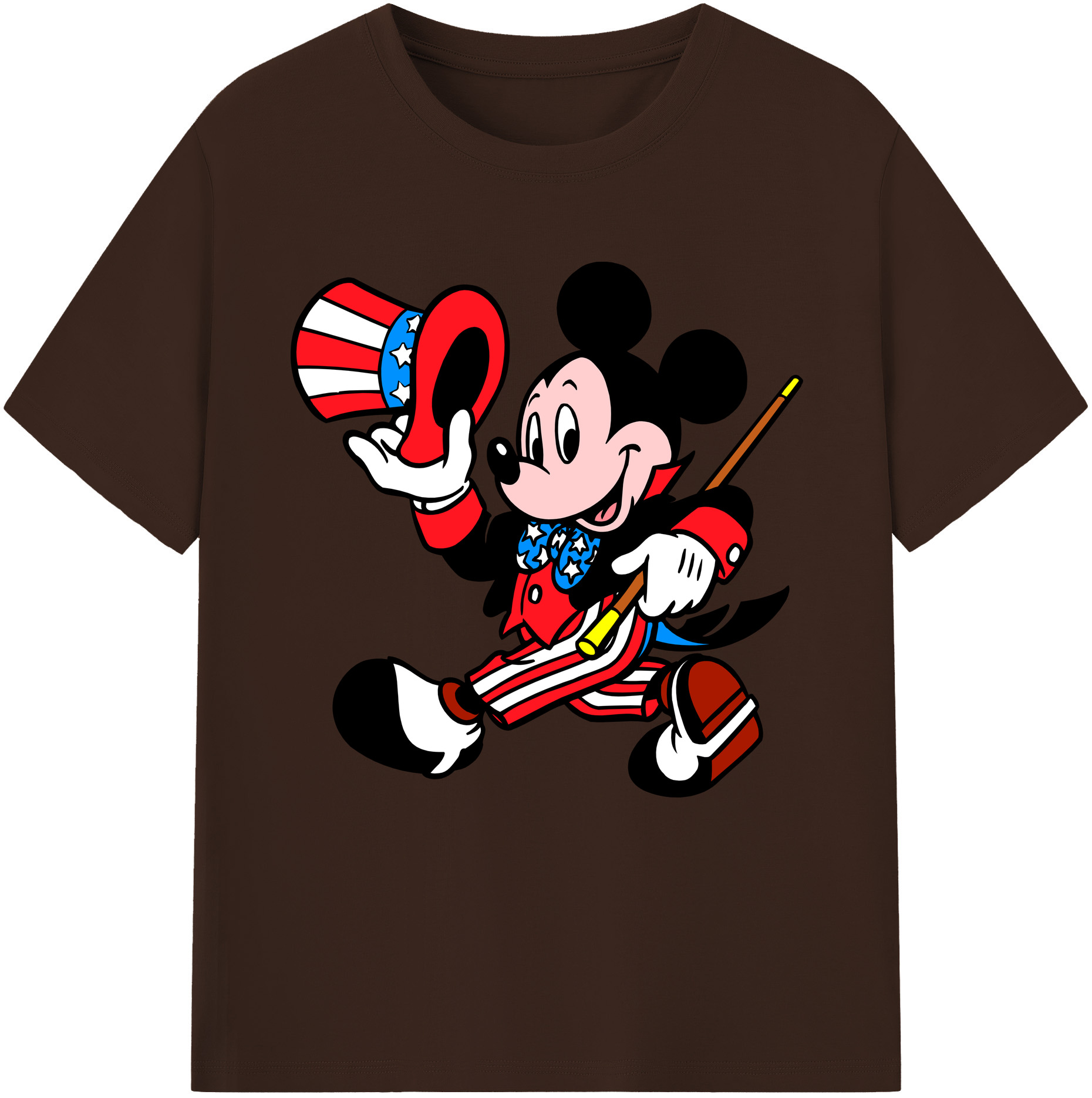 （画像用） ミッキーマウス Mickey Mouse 綿100％半袖Tシャツ（フロントプリント）