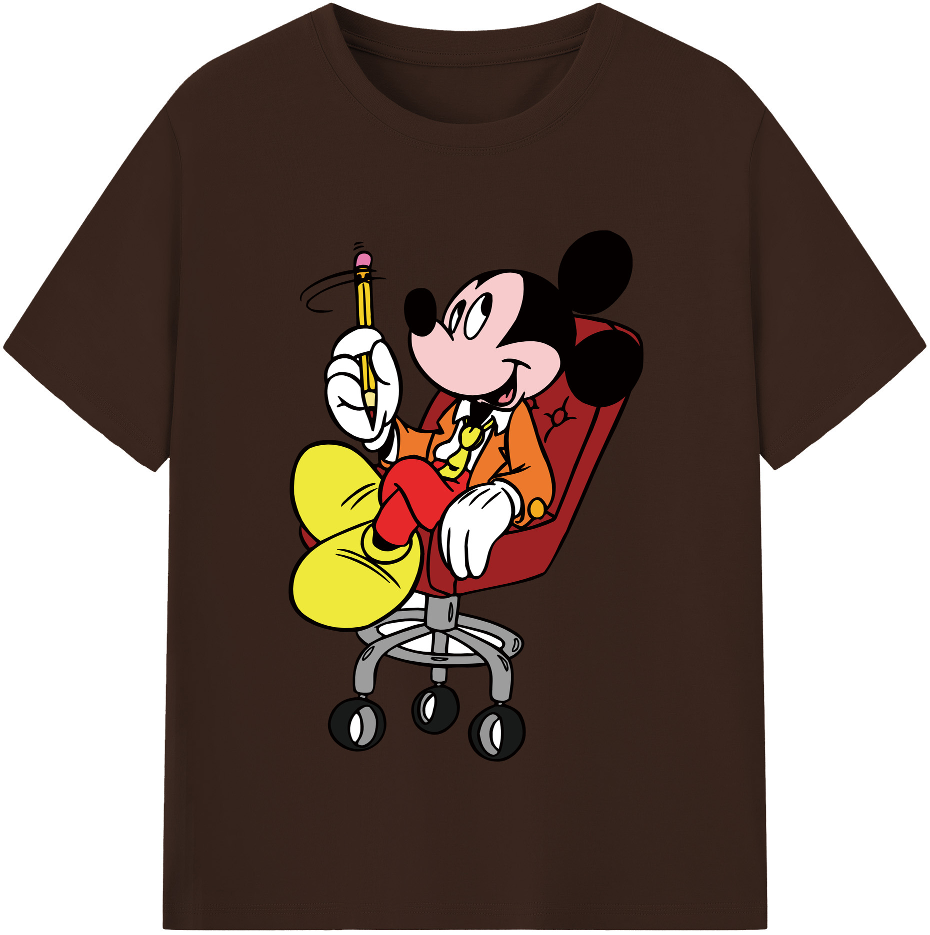 （画像用） ミッキーマウス Mickey Mouse 綿100％半袖Tシャツ（フロントプリント）