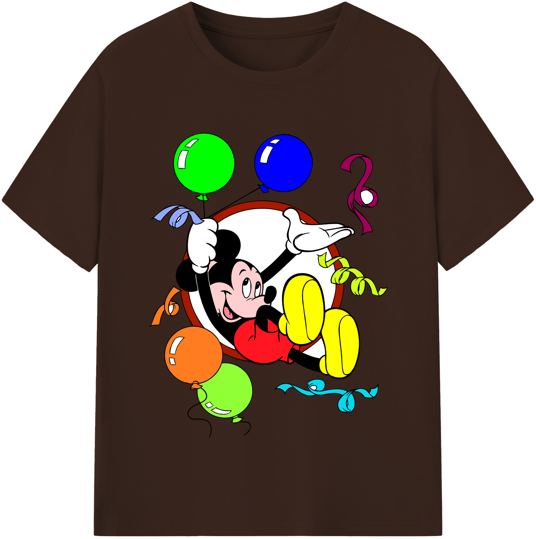 （画像用） ミッキーマウス Mickey Mouse 綿100％半袖Tシャツ（フロントプリント）