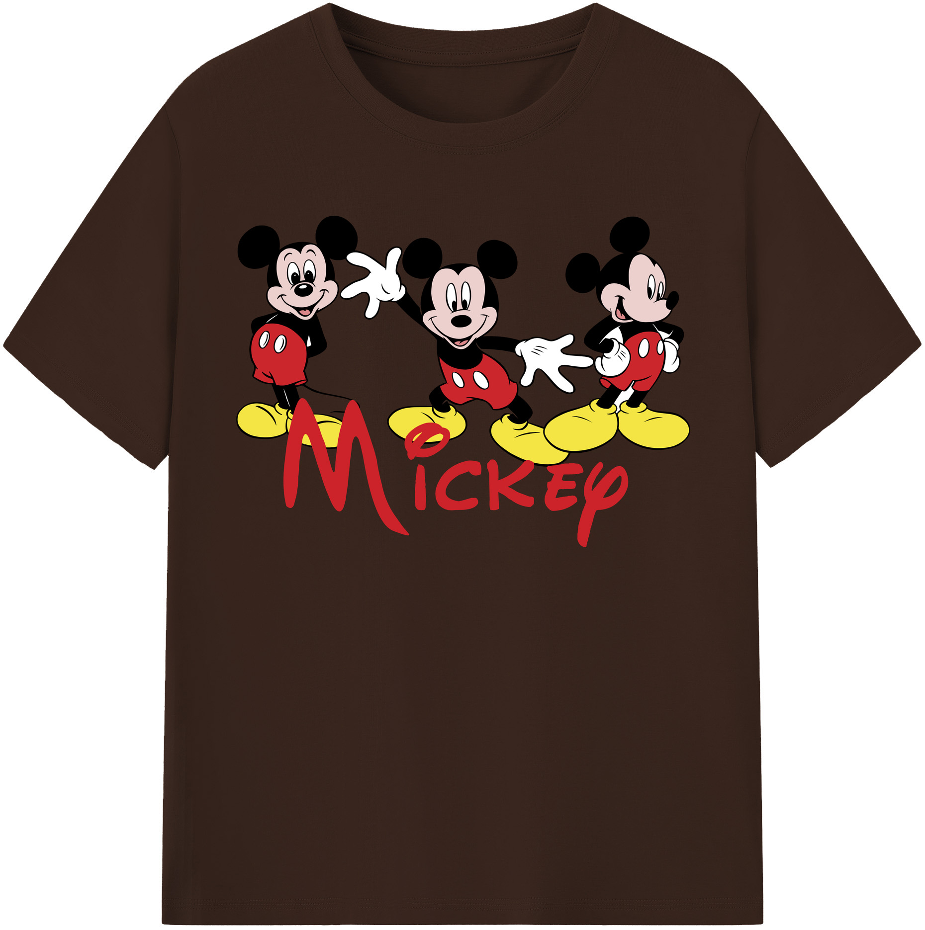 （画像用） ミッキーマウス Mickey Mouse 綿100％半袖Tシャツ（フロントプリント）