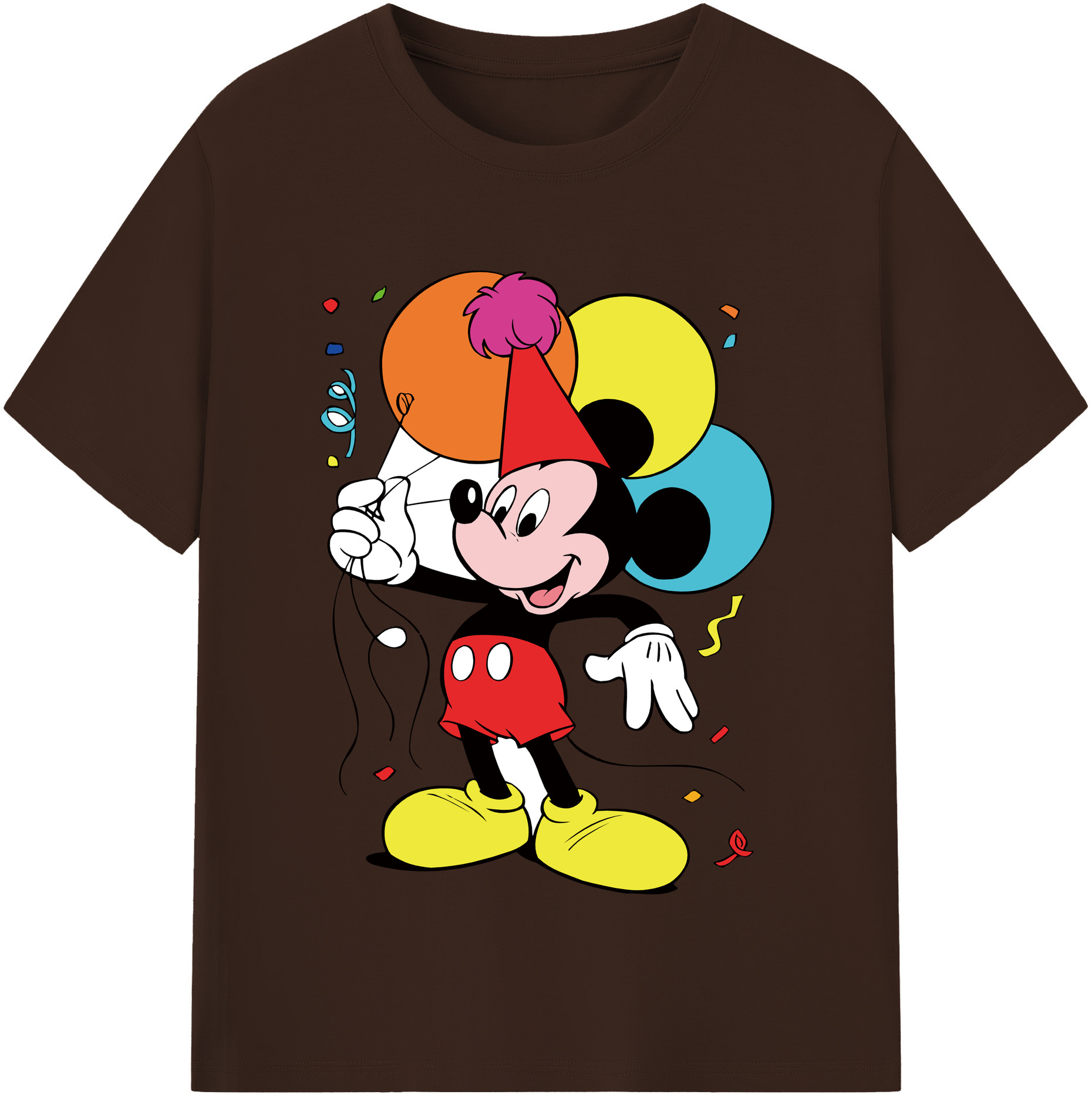 （画像用） ミッキーマウス Mickey Mouse 綿100％半袖Tシャツ（フロントプリント）