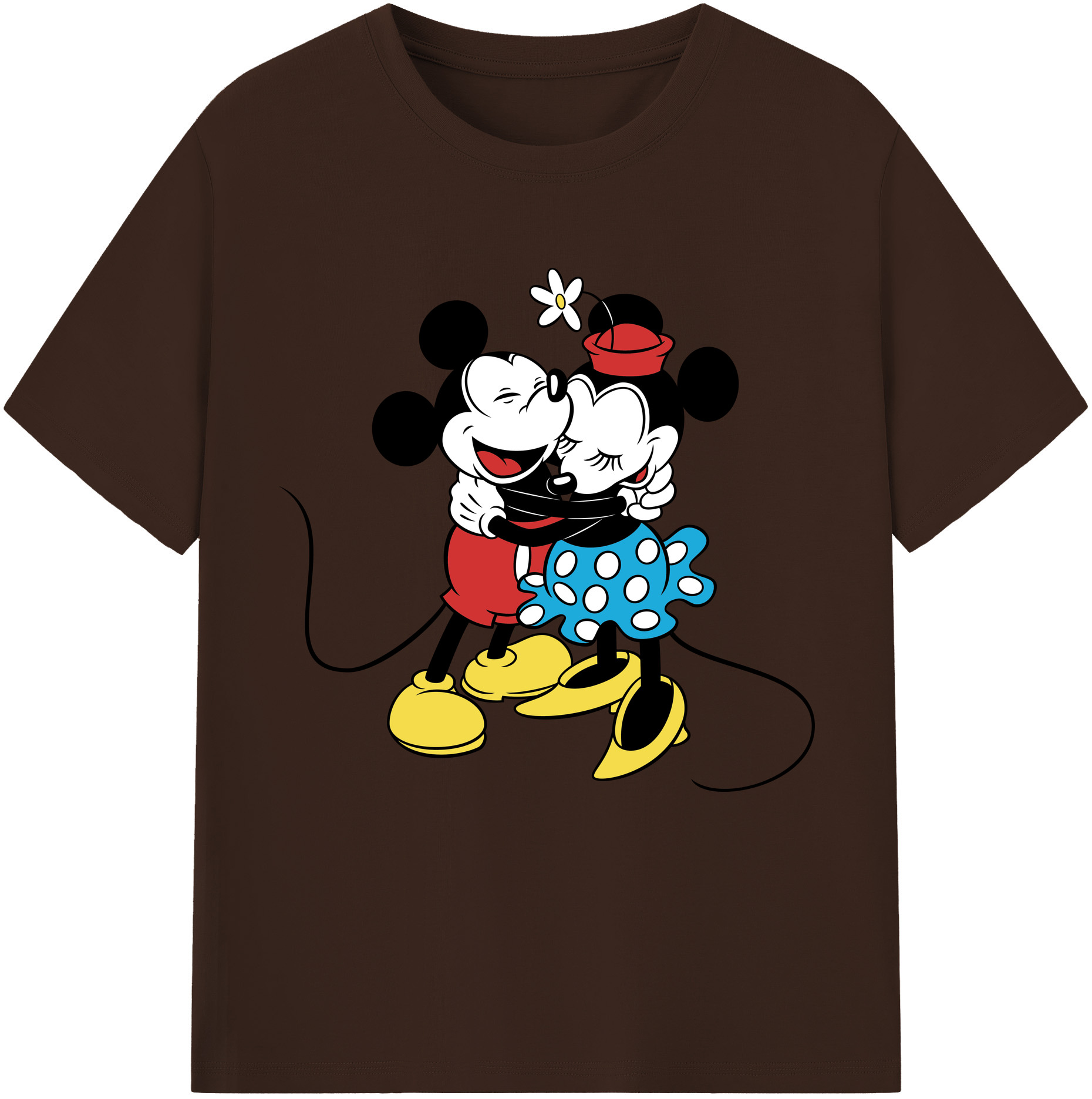 （画像用） ミッキーマウス Mickey Mouse 綿100％半袖Tシャツ（フロントプリント）