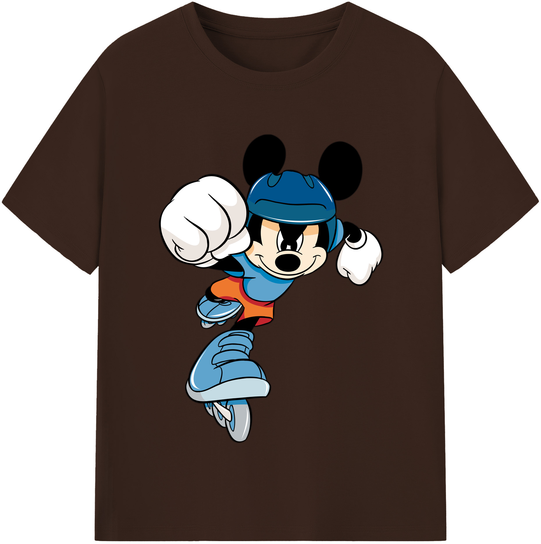 （画像用） ミッキーマウス Mickey Mouse 綿100％半袖Tシャツ（フロントプリント）