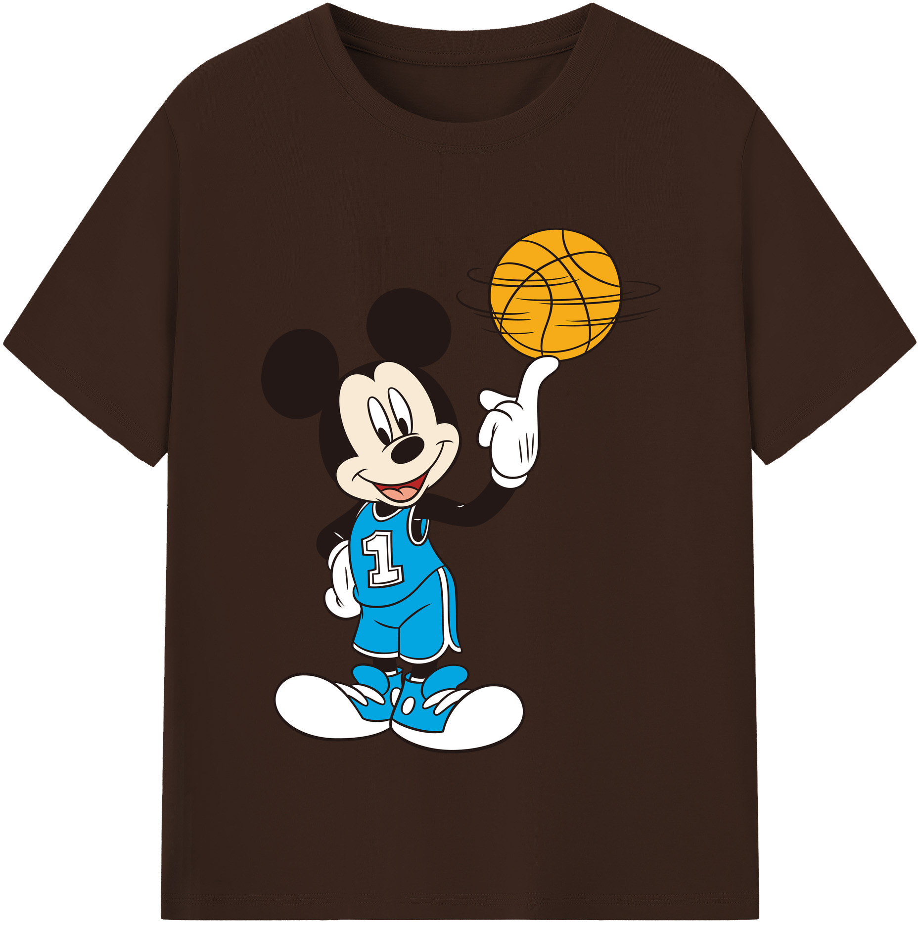 （画像用） ミッキーマウス Mickey Mouse 綿100％半袖Tシャツ（フロントプリント）