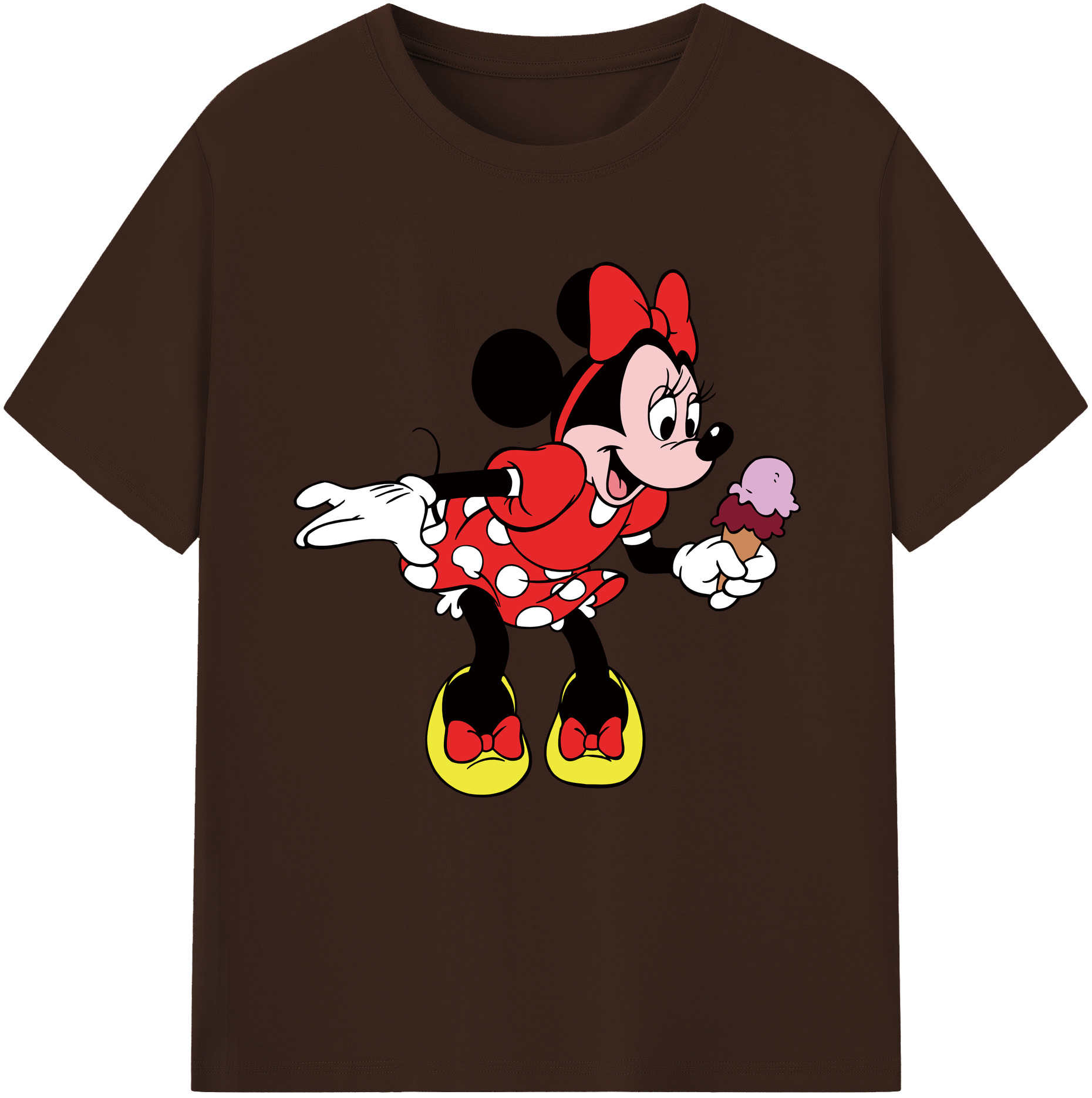 （画像用） ミッキーマウス Mickey Mouse 綿100％半袖Tシャツ（フロントプリント）