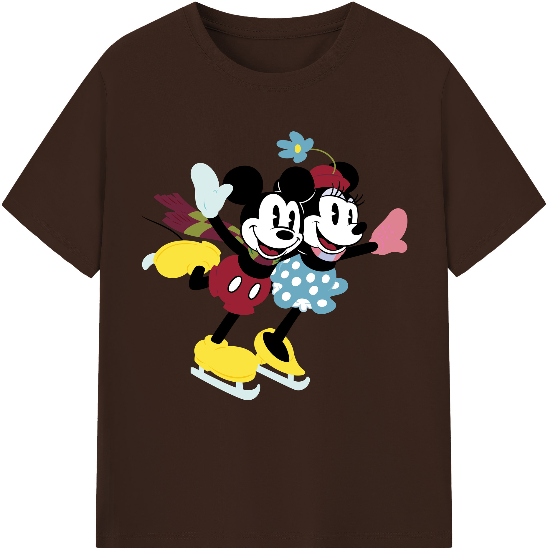 （画像用） ミッキーマウス Mickey Mouse 綿100％半袖Tシャツ（フロントプリント）
