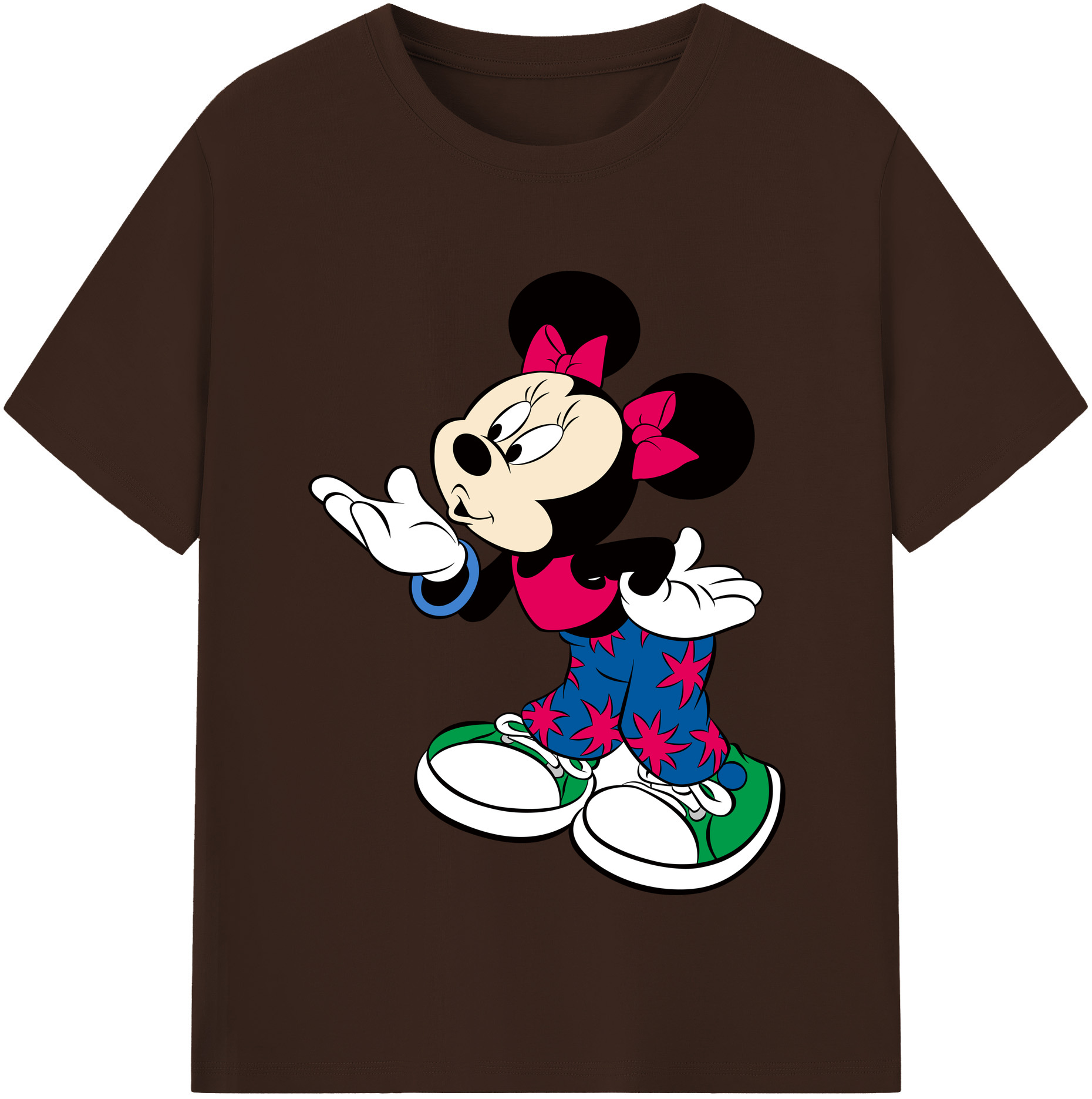 （画像用） ミッキーマウス Mickey Mouse 綿100％半袖Tシャツ（フロントプリント）
