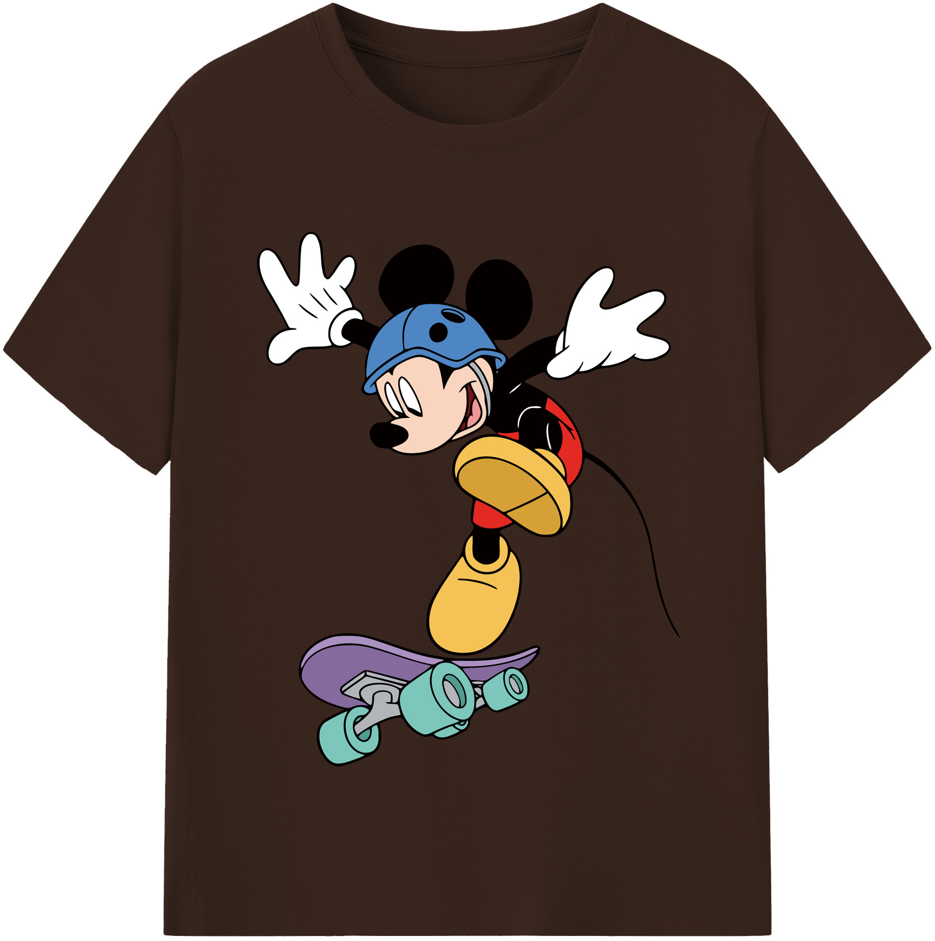 （画像用） ミッキーマウス Mickey Mouse 綿100％半袖Tシャツ（フロントプリント）
