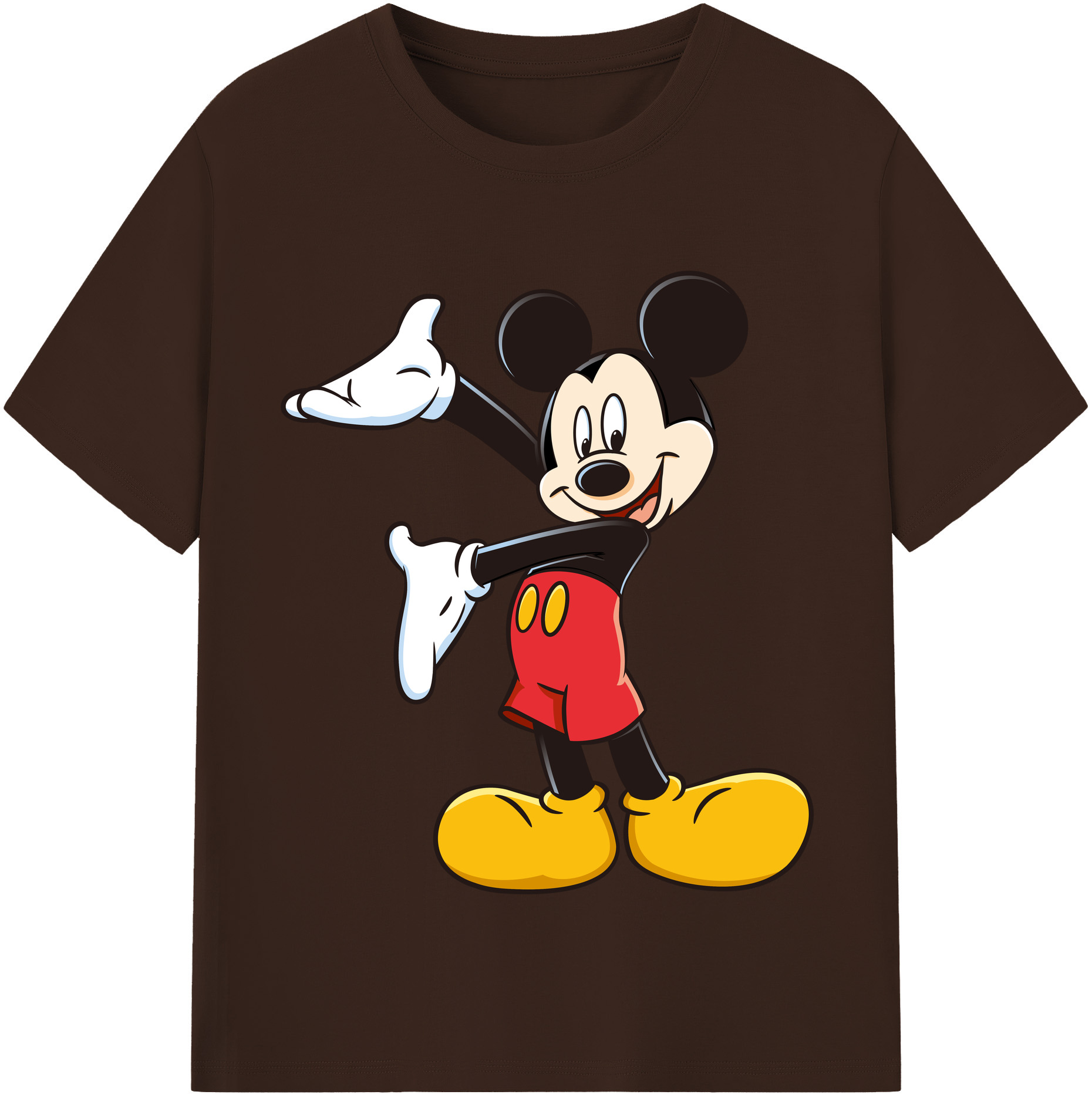 （画像用） ミッキーマウス Mickey Mouse 綿100％半袖Tシャツ（フロントプリント）